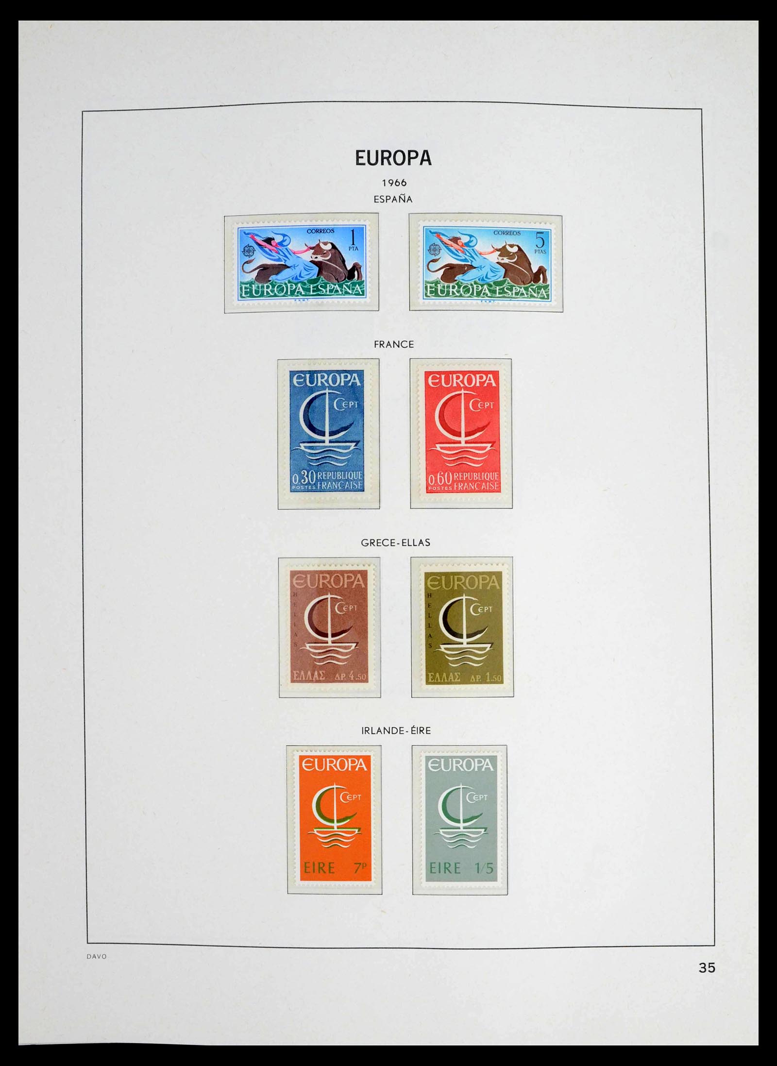39448 0034 - Postzegelverzameling 39448 Europa CEPT 1957-1994.