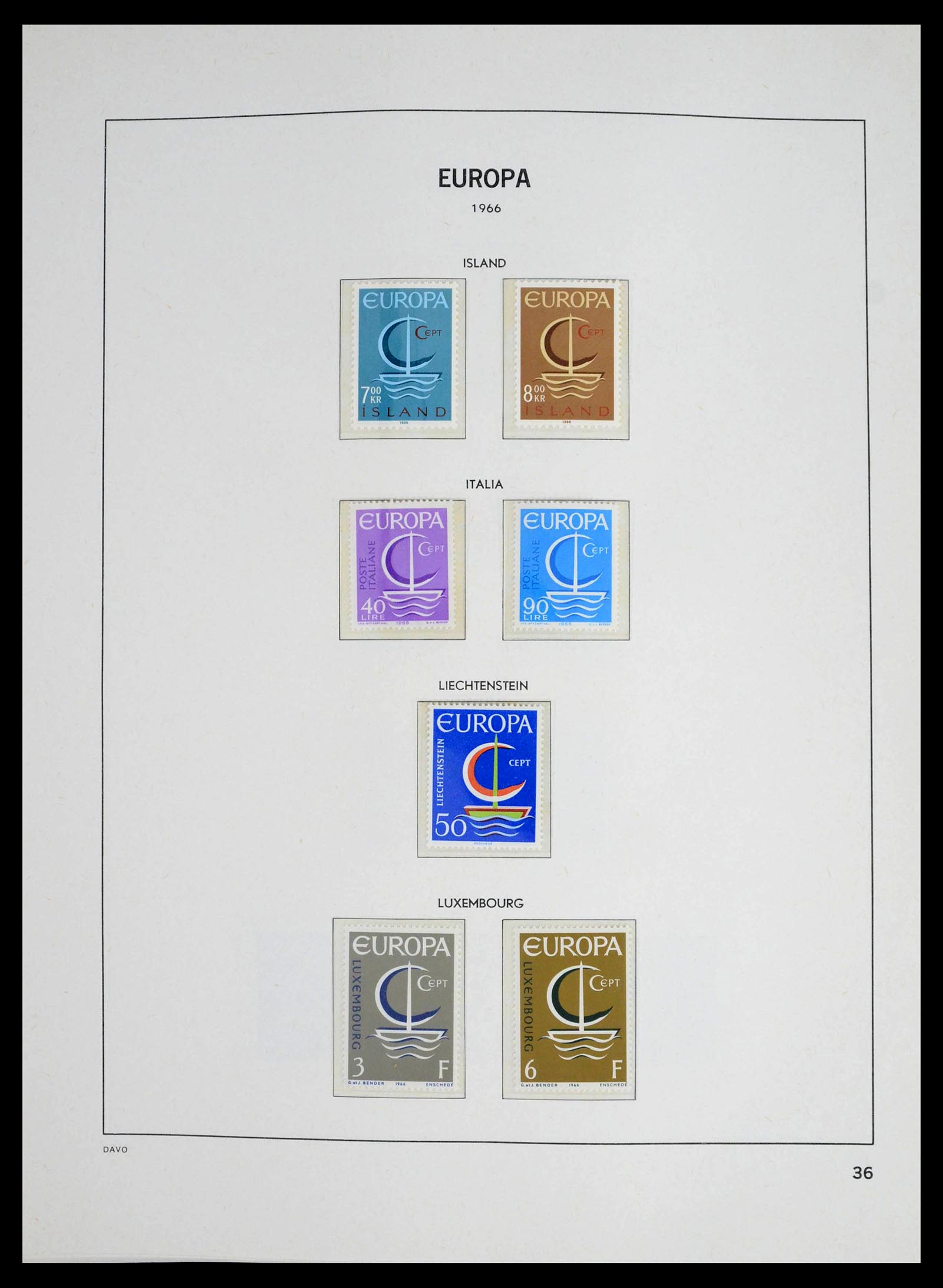 39448 0035 - Postzegelverzameling 39448 Europa CEPT 1957-1994.