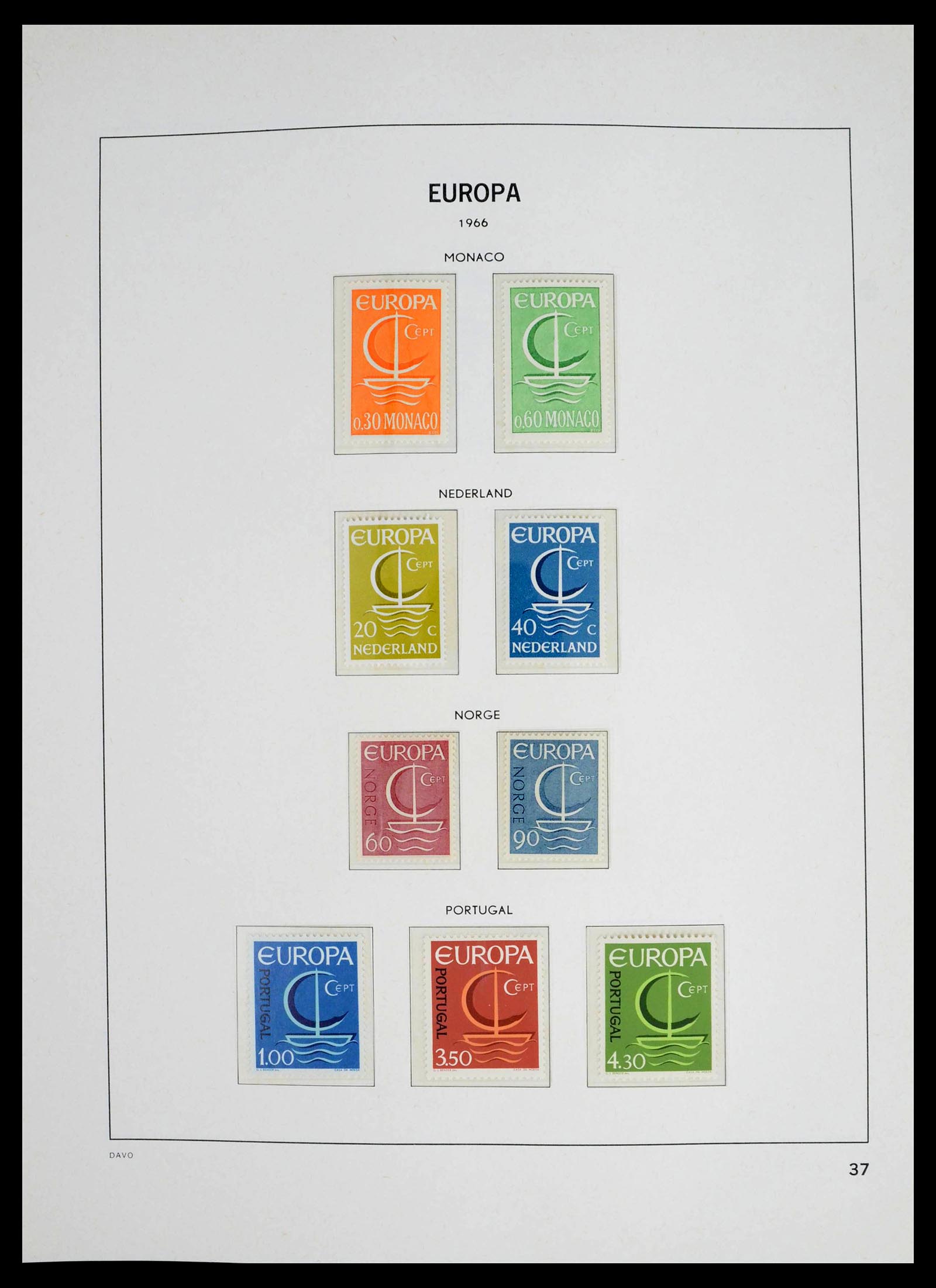 39448 0036 - Postzegelverzameling 39448 Europa CEPT 1957-1994.