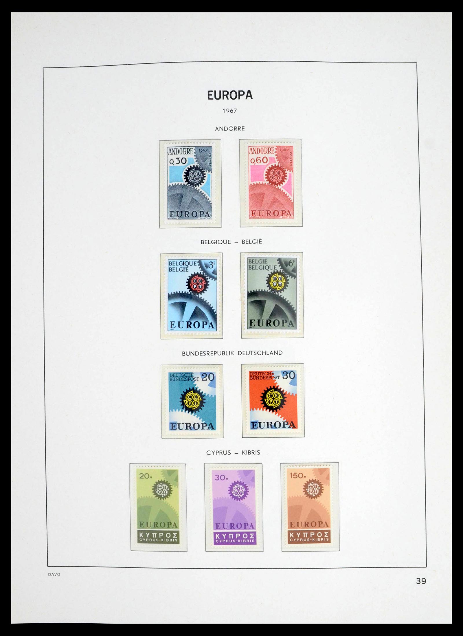 39448 0038 - Postzegelverzameling 39448 Europa CEPT 1957-1994.