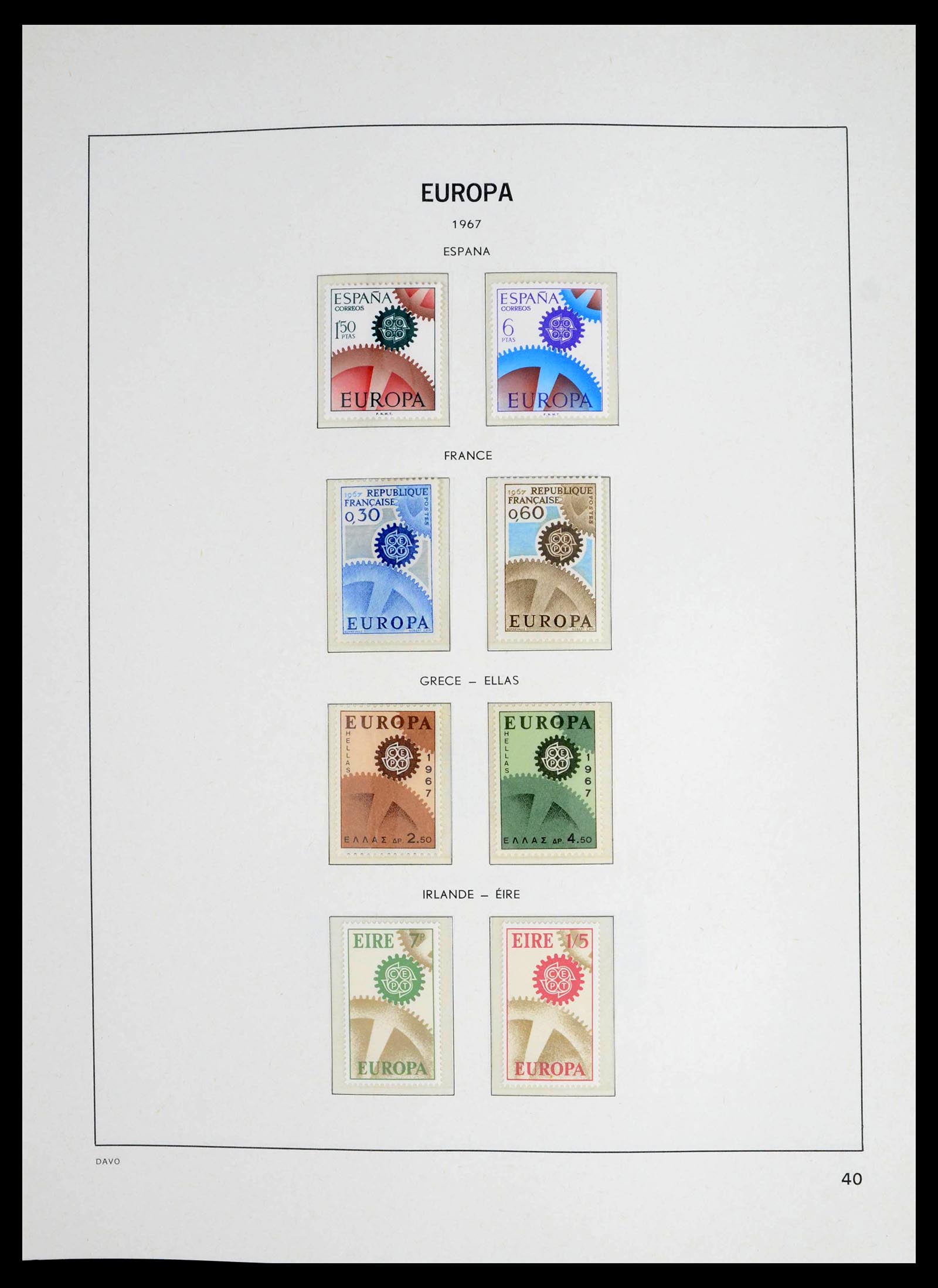 39448 0039 - Postzegelverzameling 39448 Europa CEPT 1957-1994.