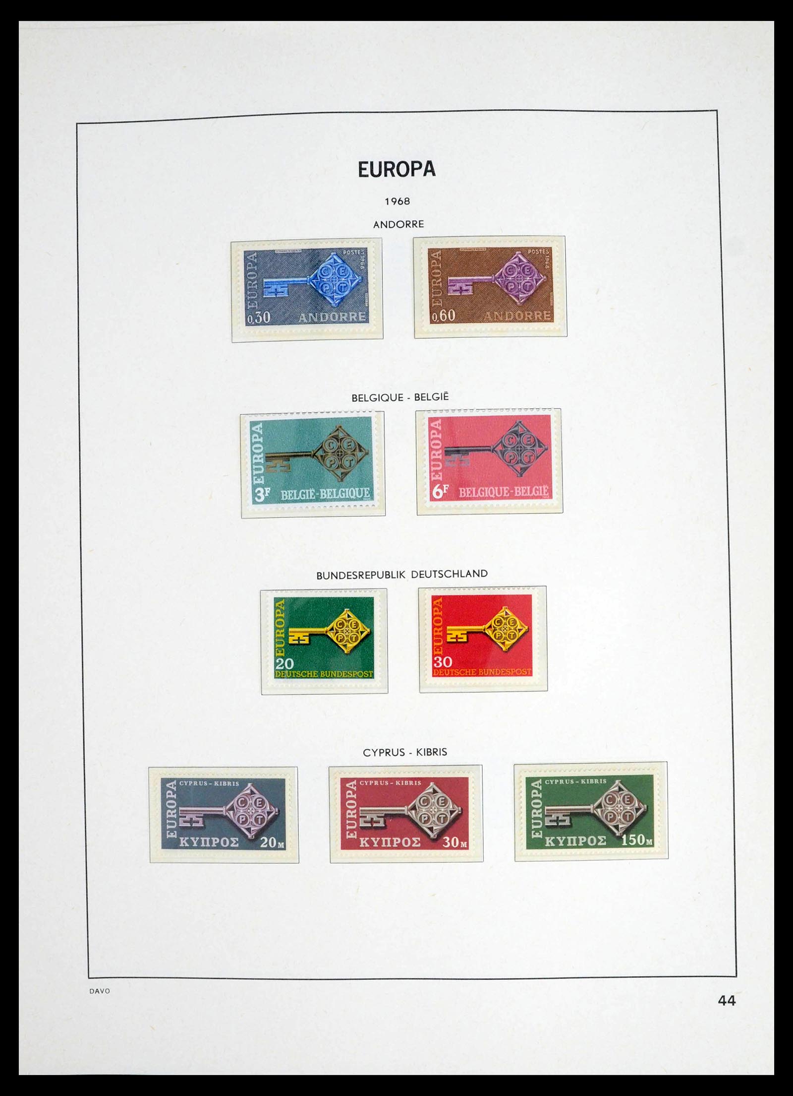 39448 0043 - Postzegelverzameling 39448 Europa CEPT 1957-1994.