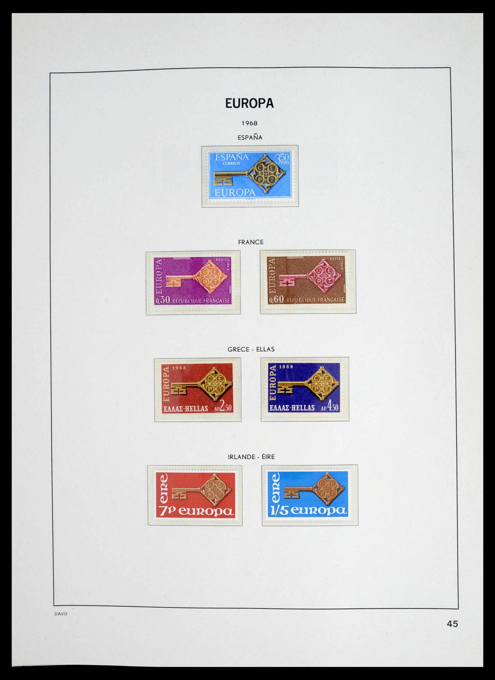 39448 0044 - Postzegelverzameling 39448 Europa CEPT 1957-1994.