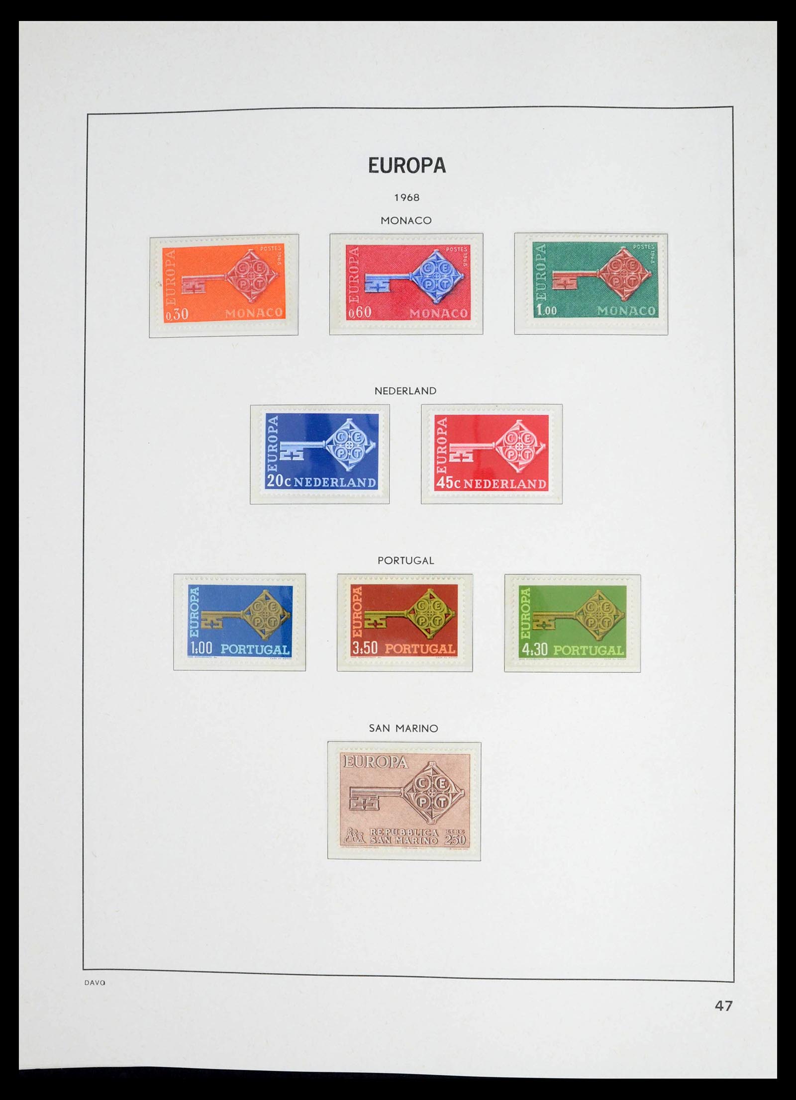 39448 0046 - Postzegelverzameling 39448 Europa CEPT 1957-1994.