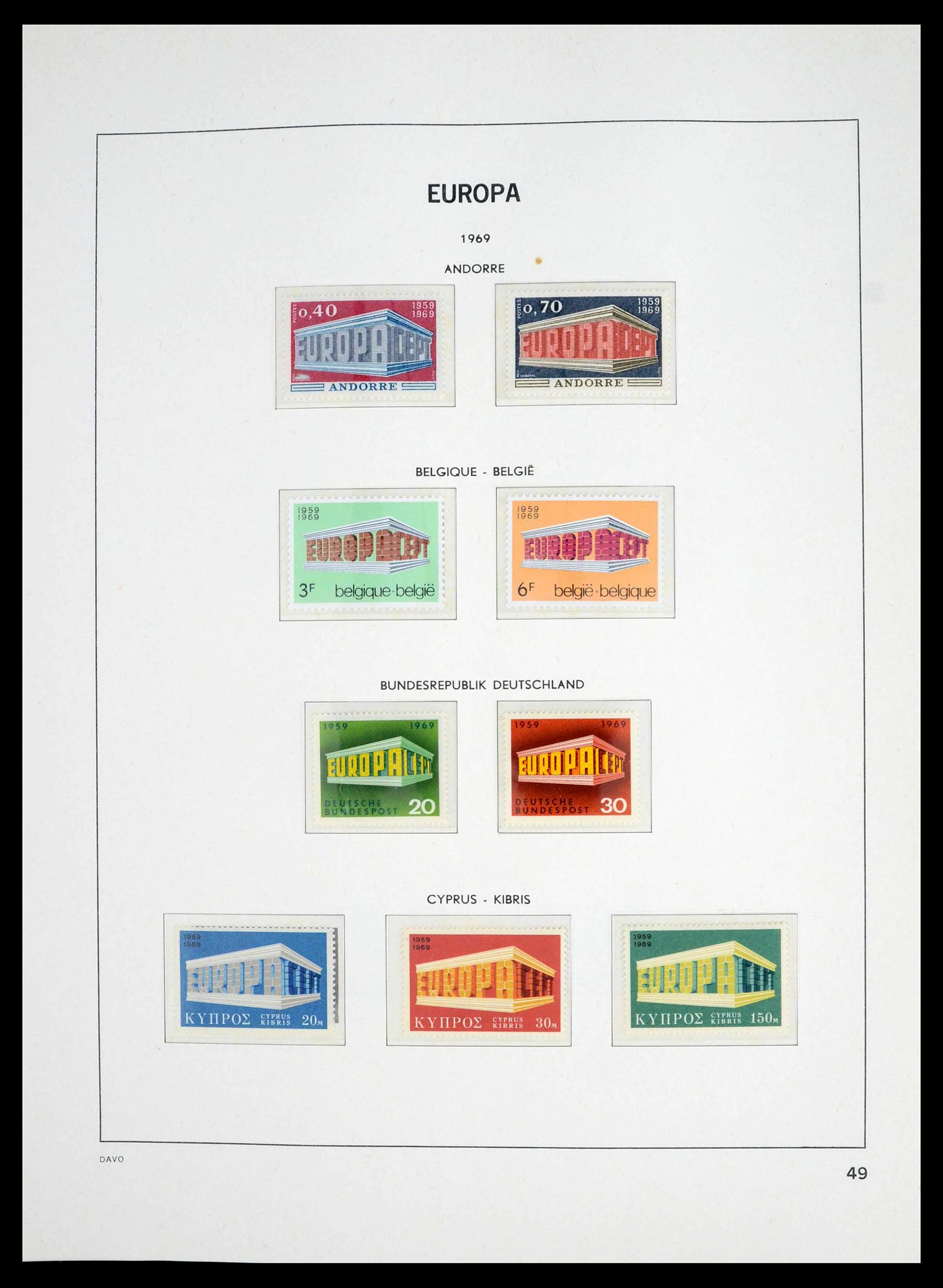 39448 0048 - Postzegelverzameling 39448 Europa CEPT 1957-1994.