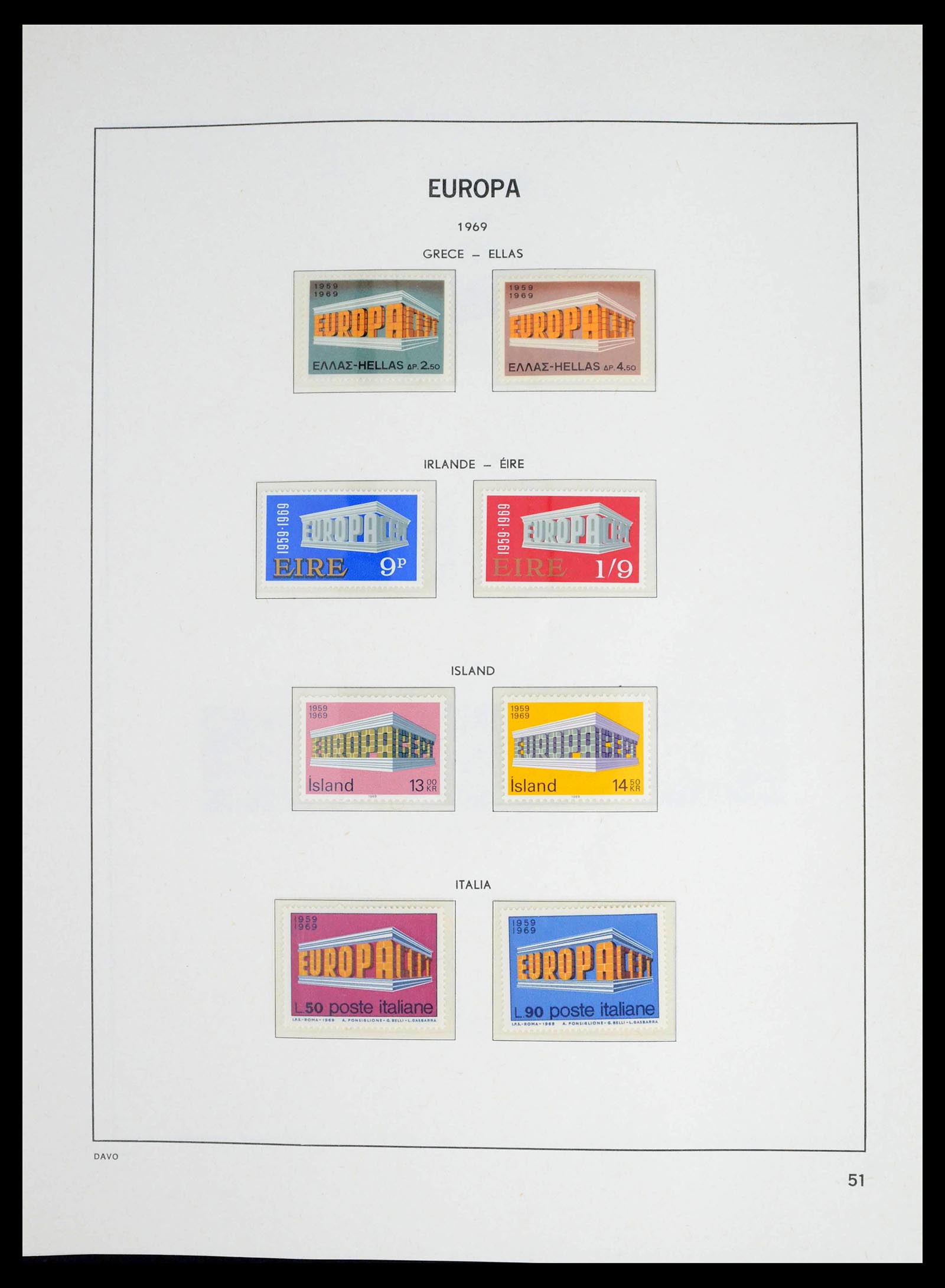 39448 0050 - Postzegelverzameling 39448 Europa CEPT 1957-1994.