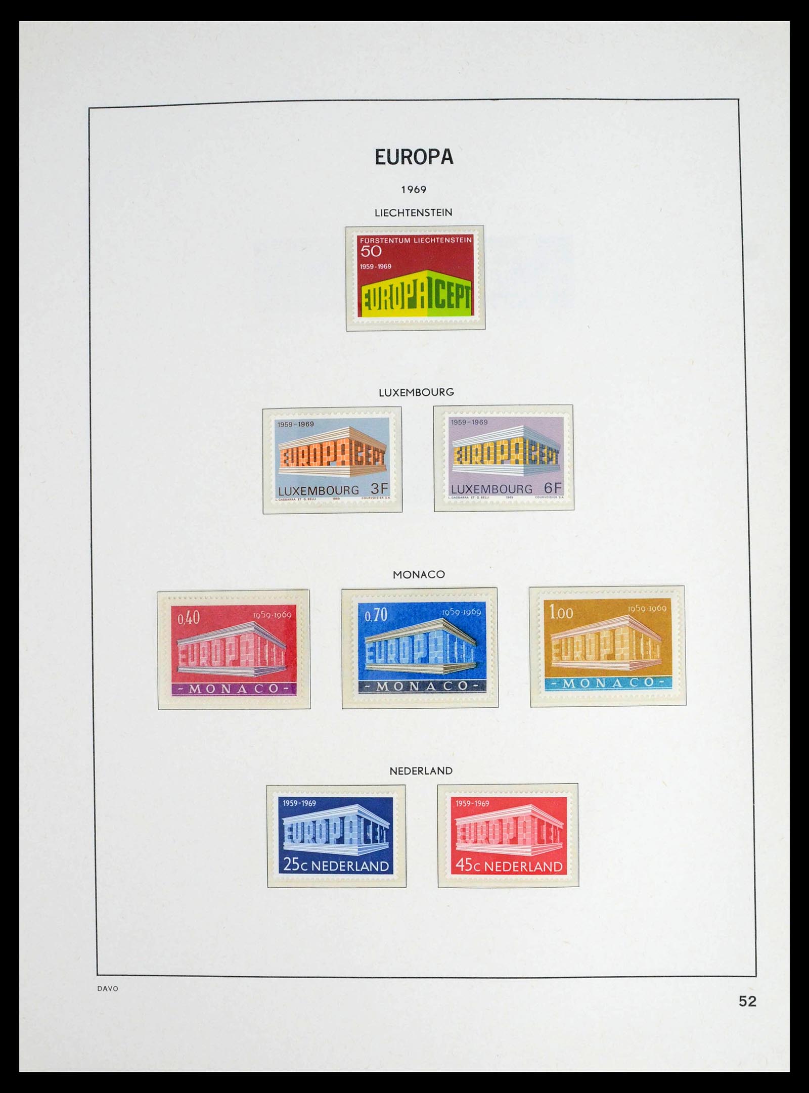 39448 0051 - Postzegelverzameling 39448 Europa CEPT 1957-1994.