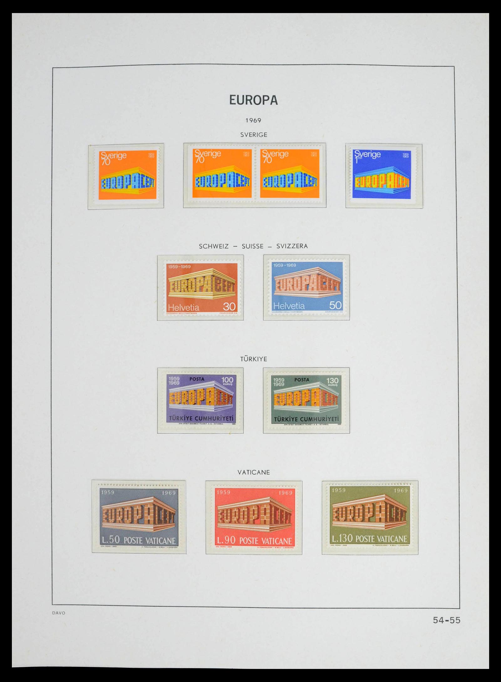 39448 0053 - Postzegelverzameling 39448 Europa CEPT 1957-1994.