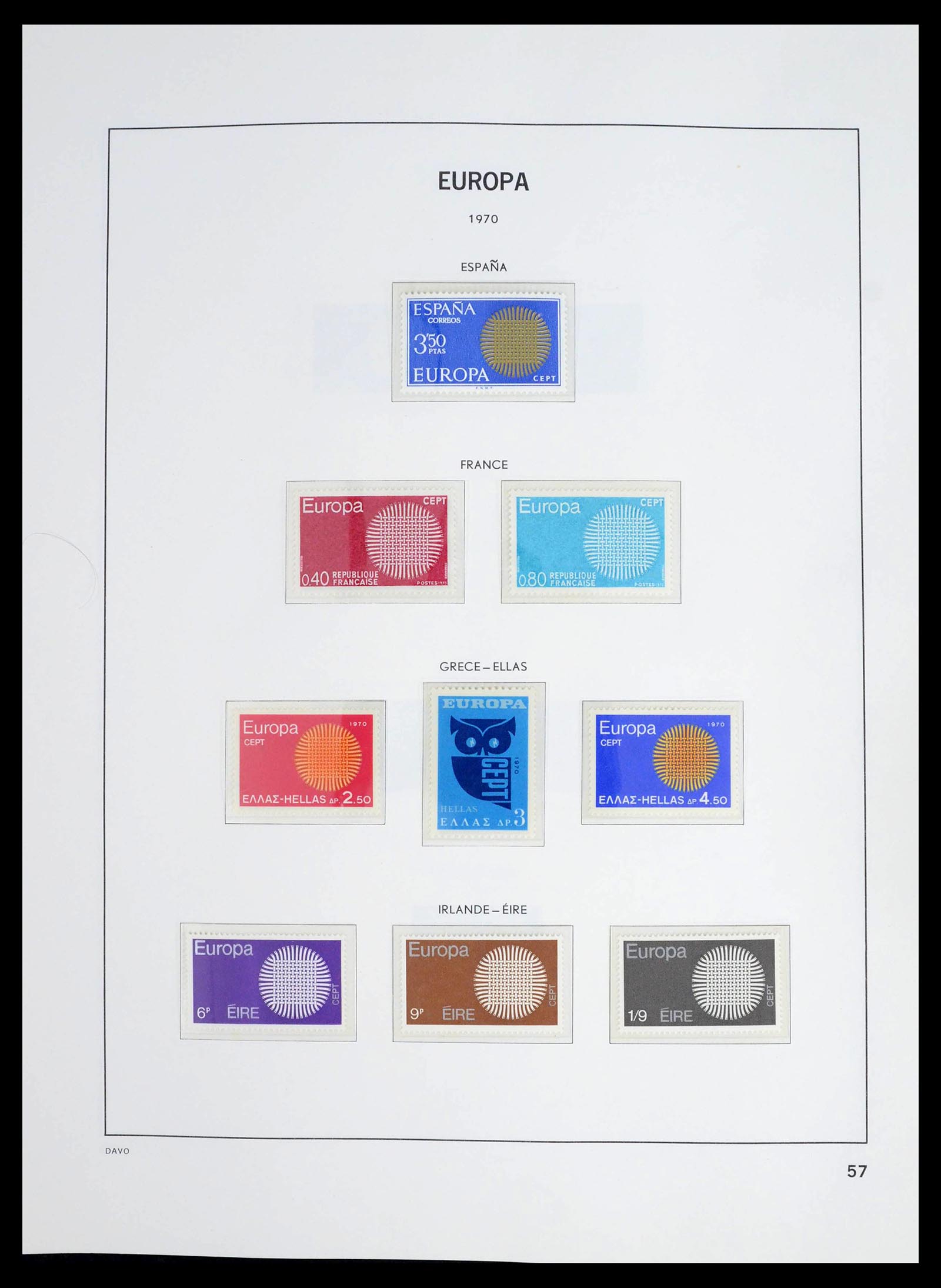 39448 0055 - Stamp collection 39448 Europa CEPT 1957-1994.