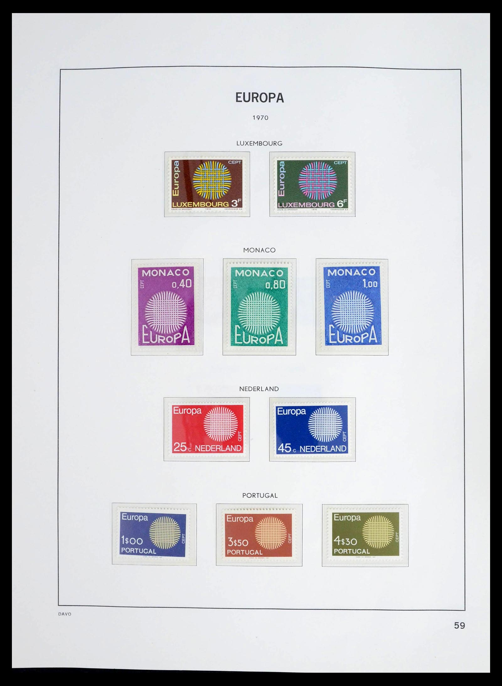 39448 0057 - Postzegelverzameling 39448 Europa CEPT 1957-1994.