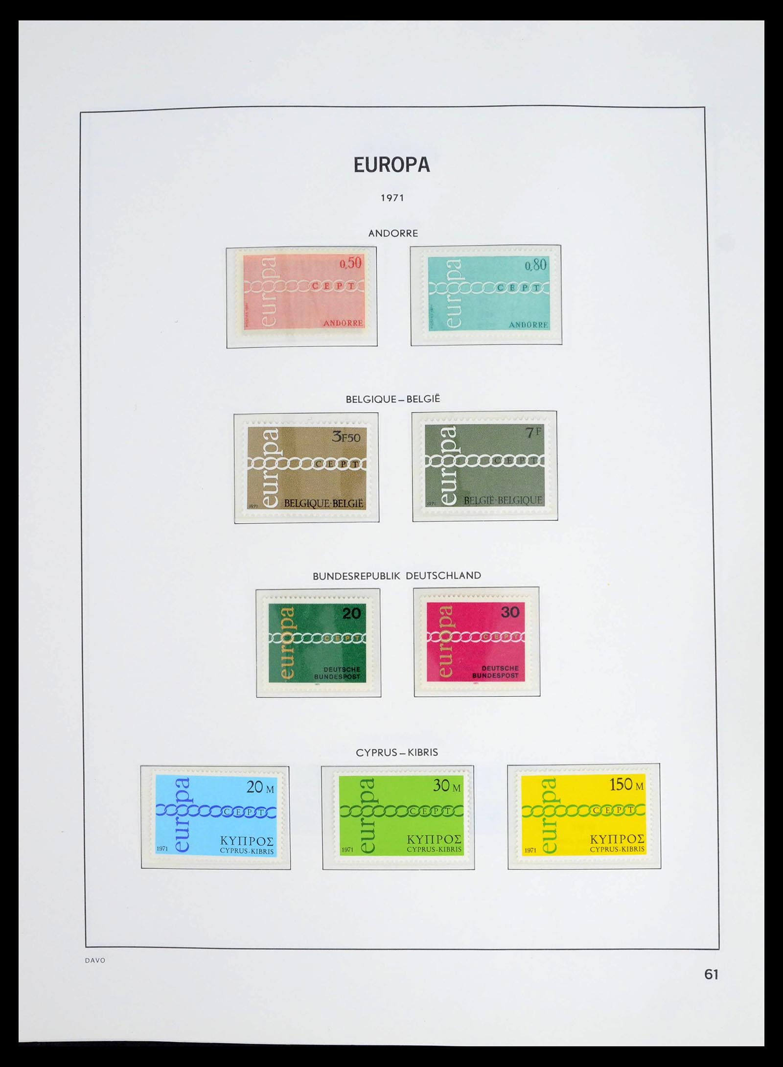 39448 0059 - Postzegelverzameling 39448 Europa CEPT 1957-1994.