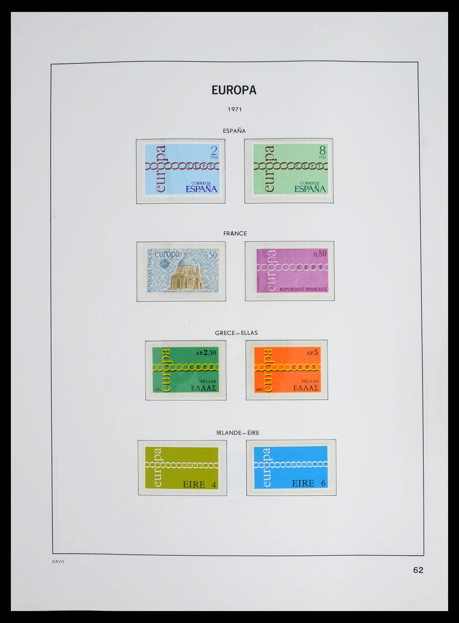 39448 0060 - Postzegelverzameling 39448 Europa CEPT 1957-1994.