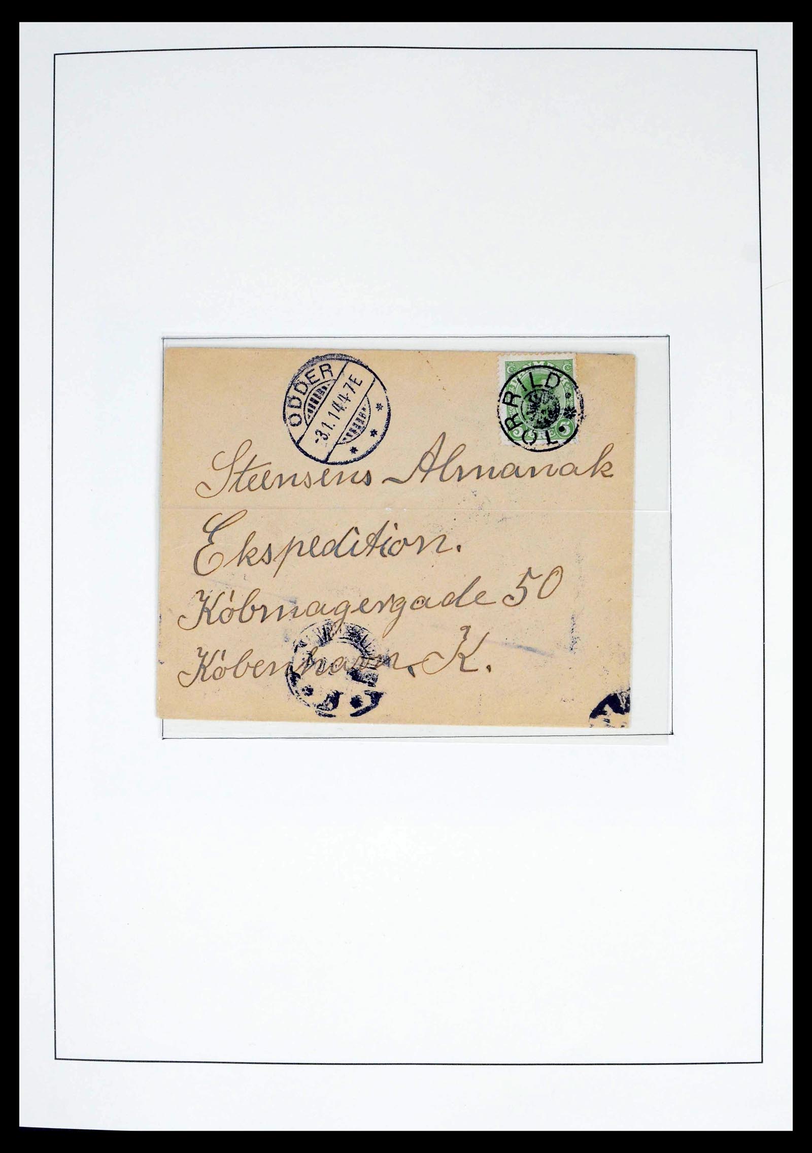 39450 0001 - Postzegelverzameling 39450 Denemarken sterstempels 1874-1940.