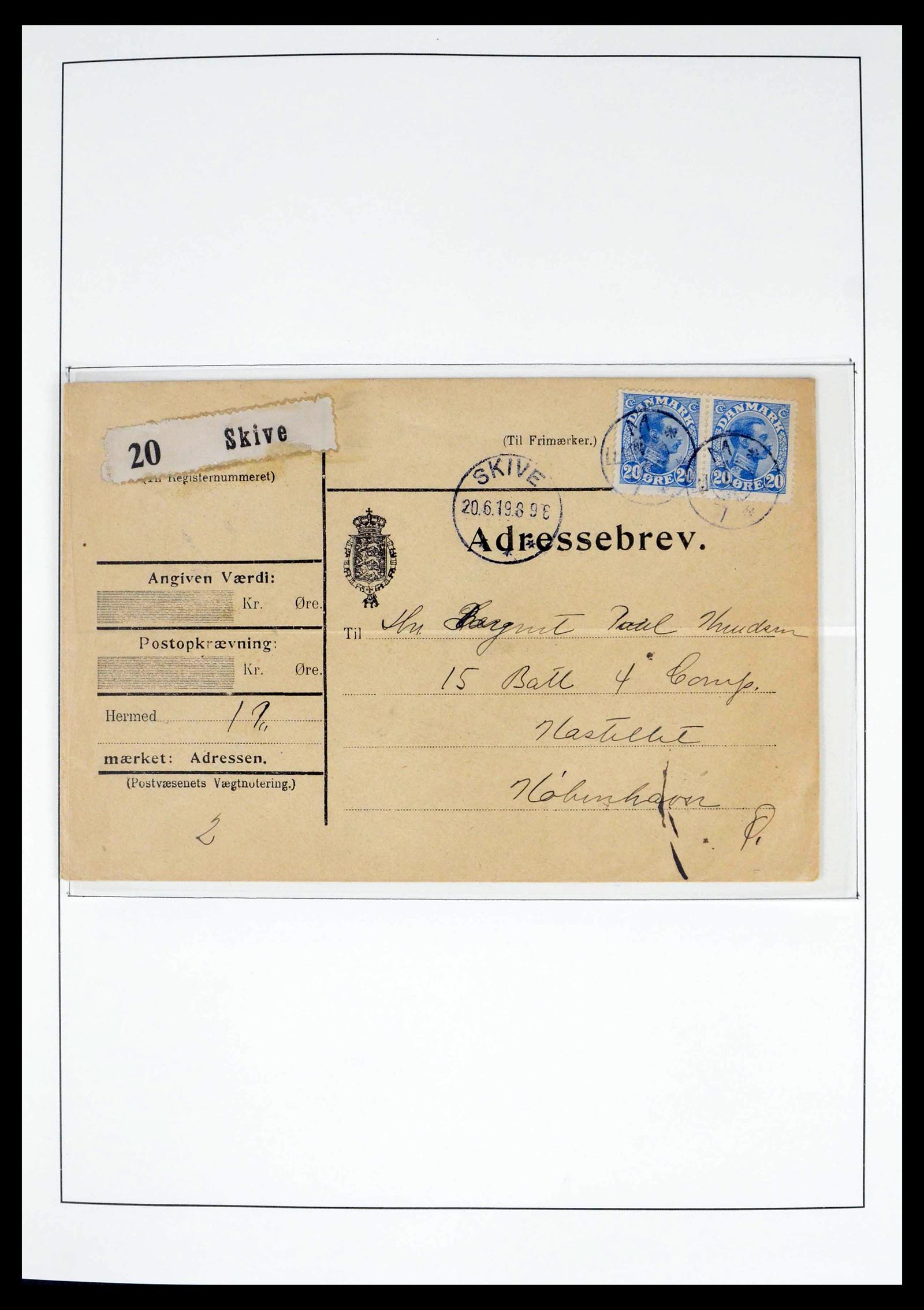 39450 0003 - Postzegelverzameling 39450 Denemarken sterstempels 1874-1940.