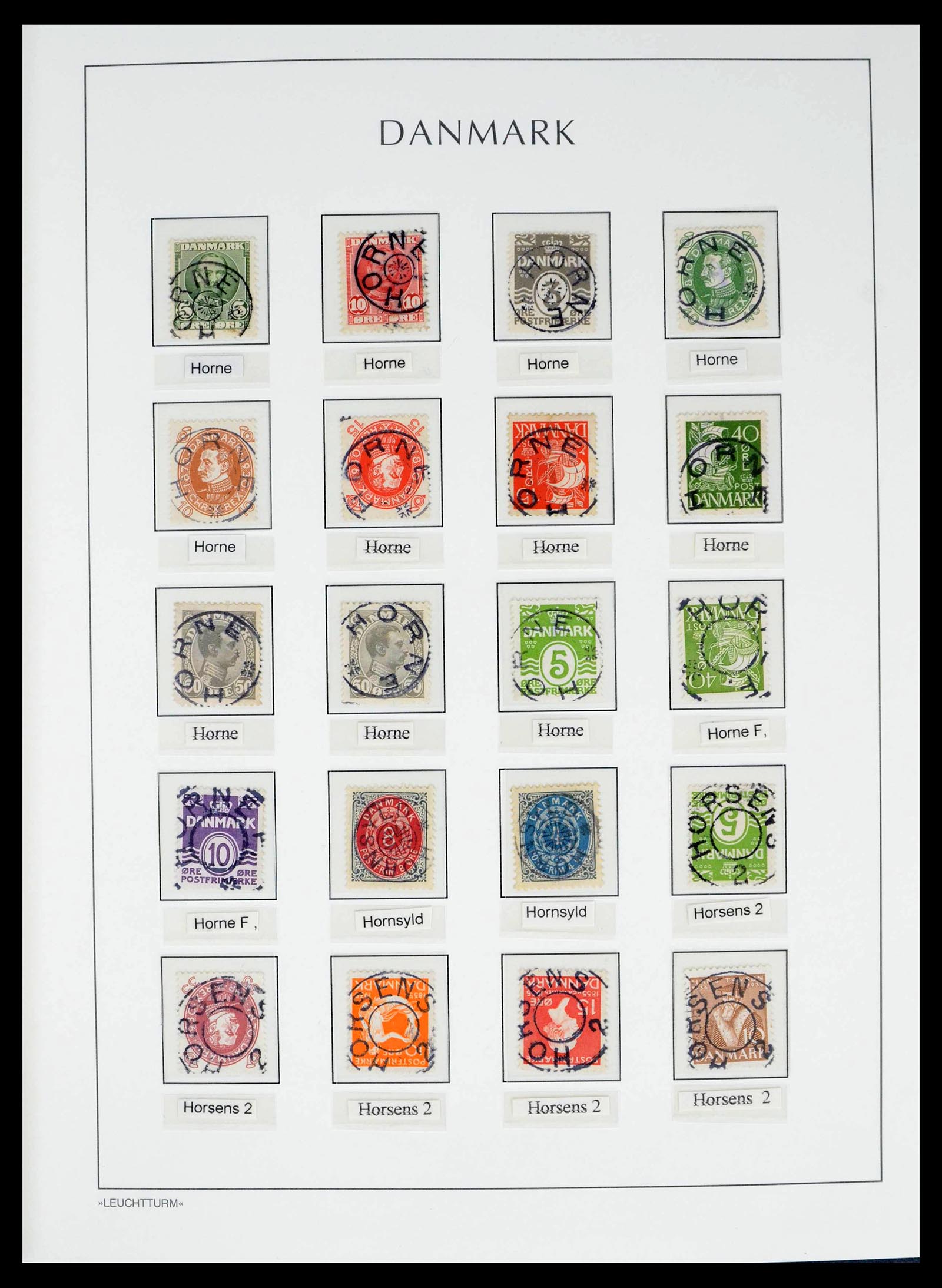 39450 0045 - Stamp collection 39450 Denmark star cancels 1874-1940.