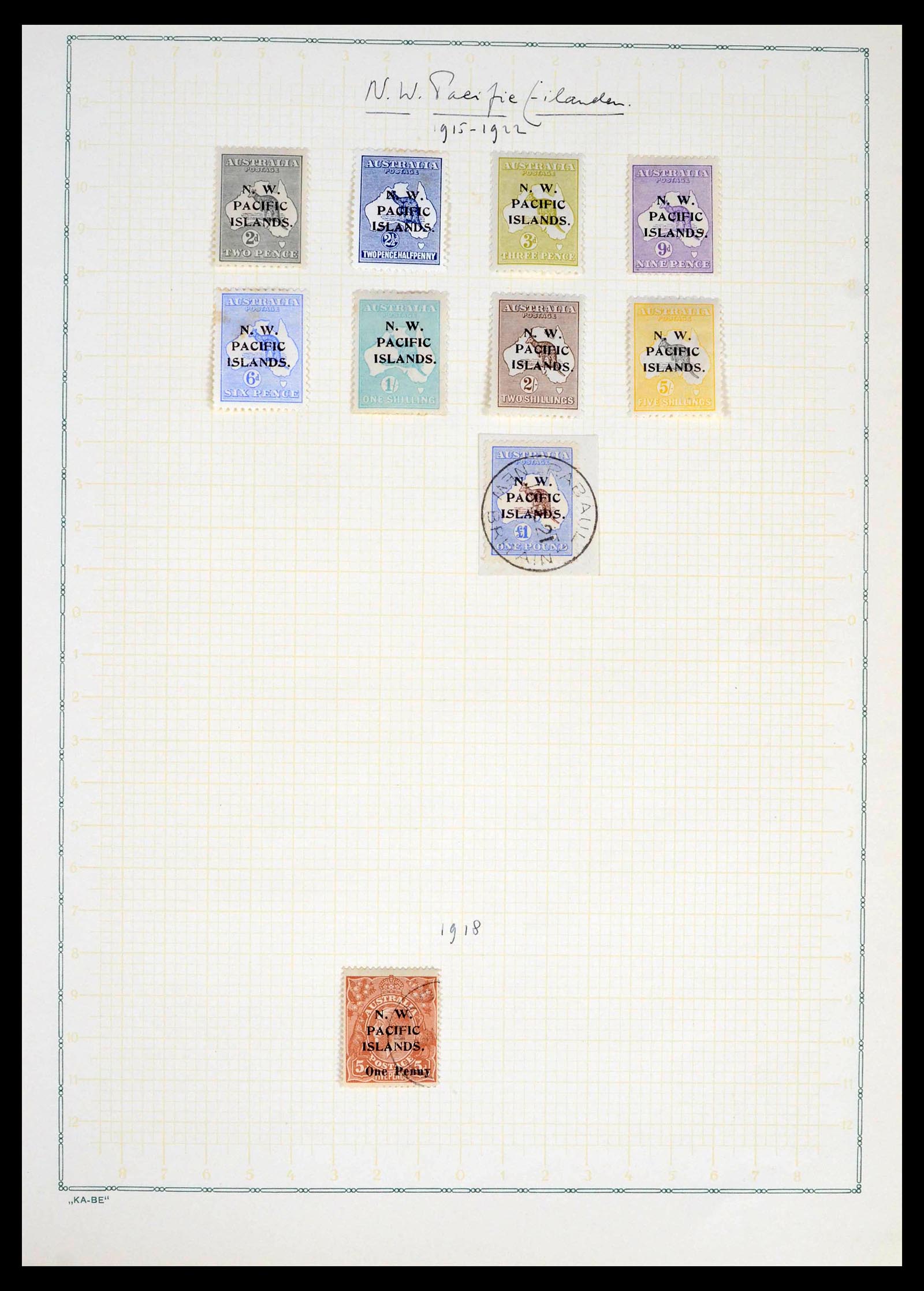 39452 0001 - Postzegelverzameling 39452 Papua & NW Pacific 1900-1935.