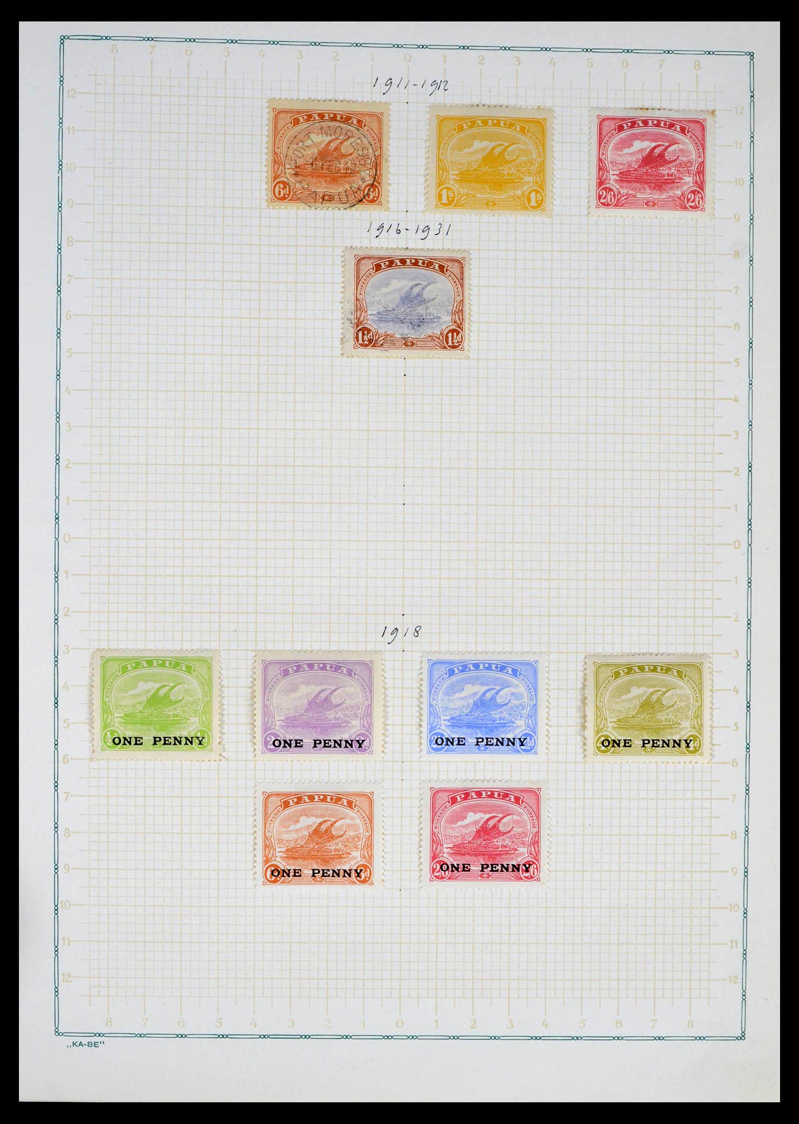 39452 0004 - Postzegelverzameling 39452 Papua & NW Pacific 1900-1935.