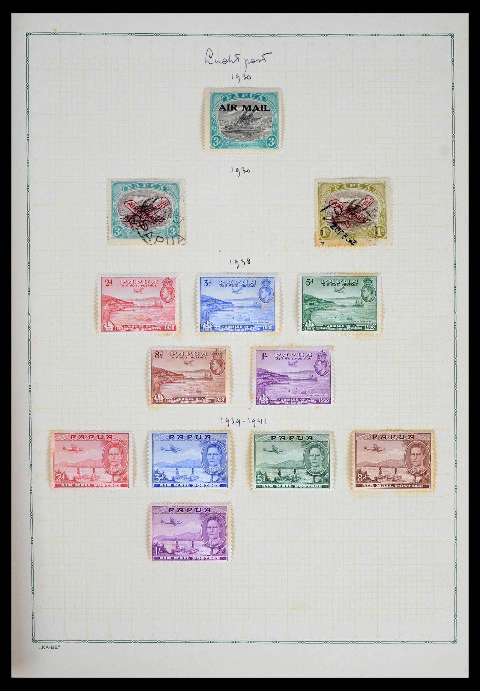 39452 0006 - Postzegelverzameling 39452 Papua & NW Pacific 1900-1935.