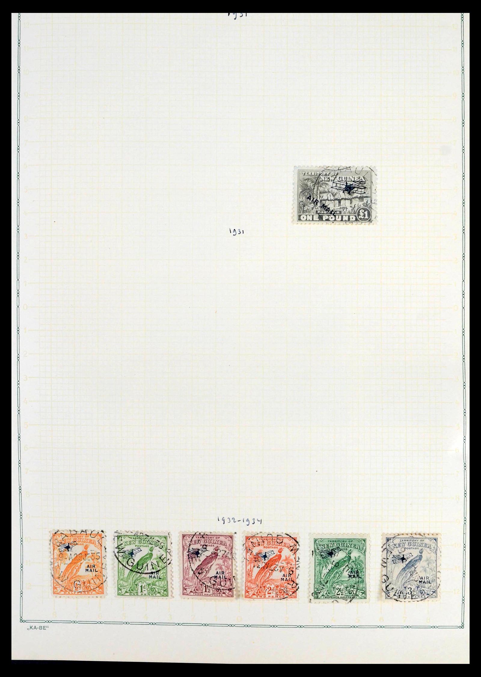 39452 0009 - Postzegelverzameling 39452 Papua & NW Pacific 1900-1935.
