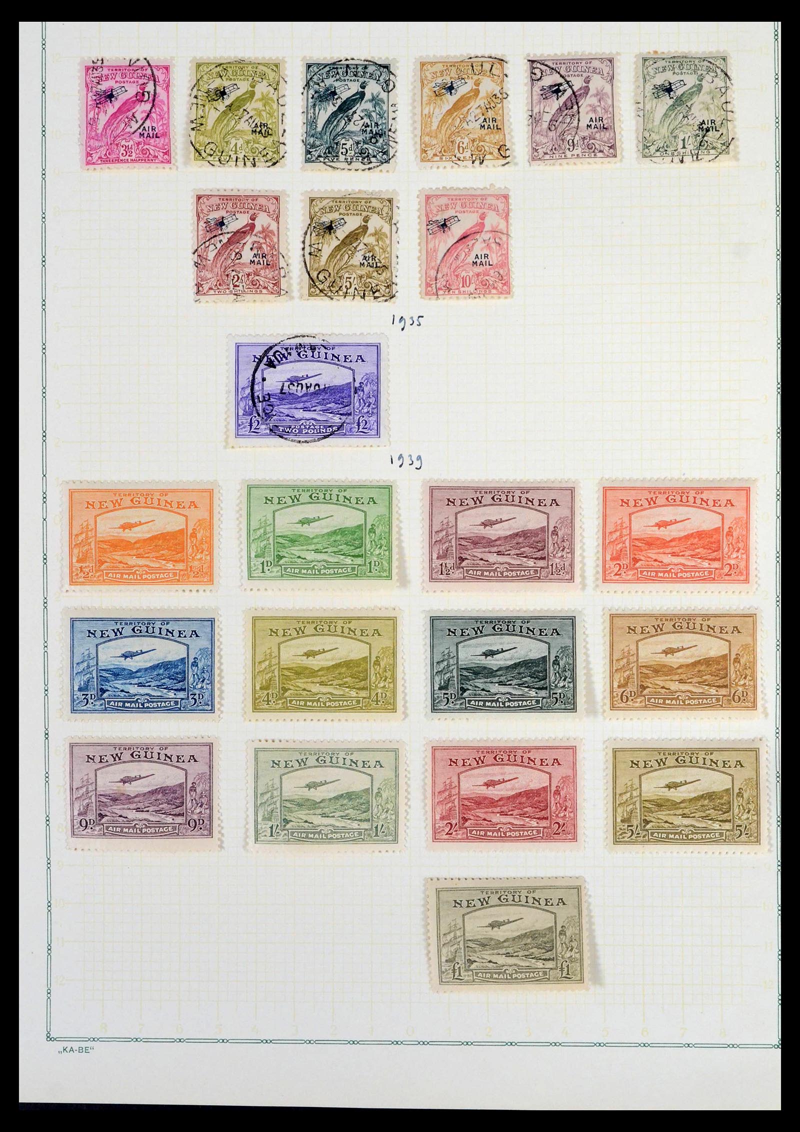 39452 0010 - Postzegelverzameling 39452 Papua & NW Pacific 1900-1935.