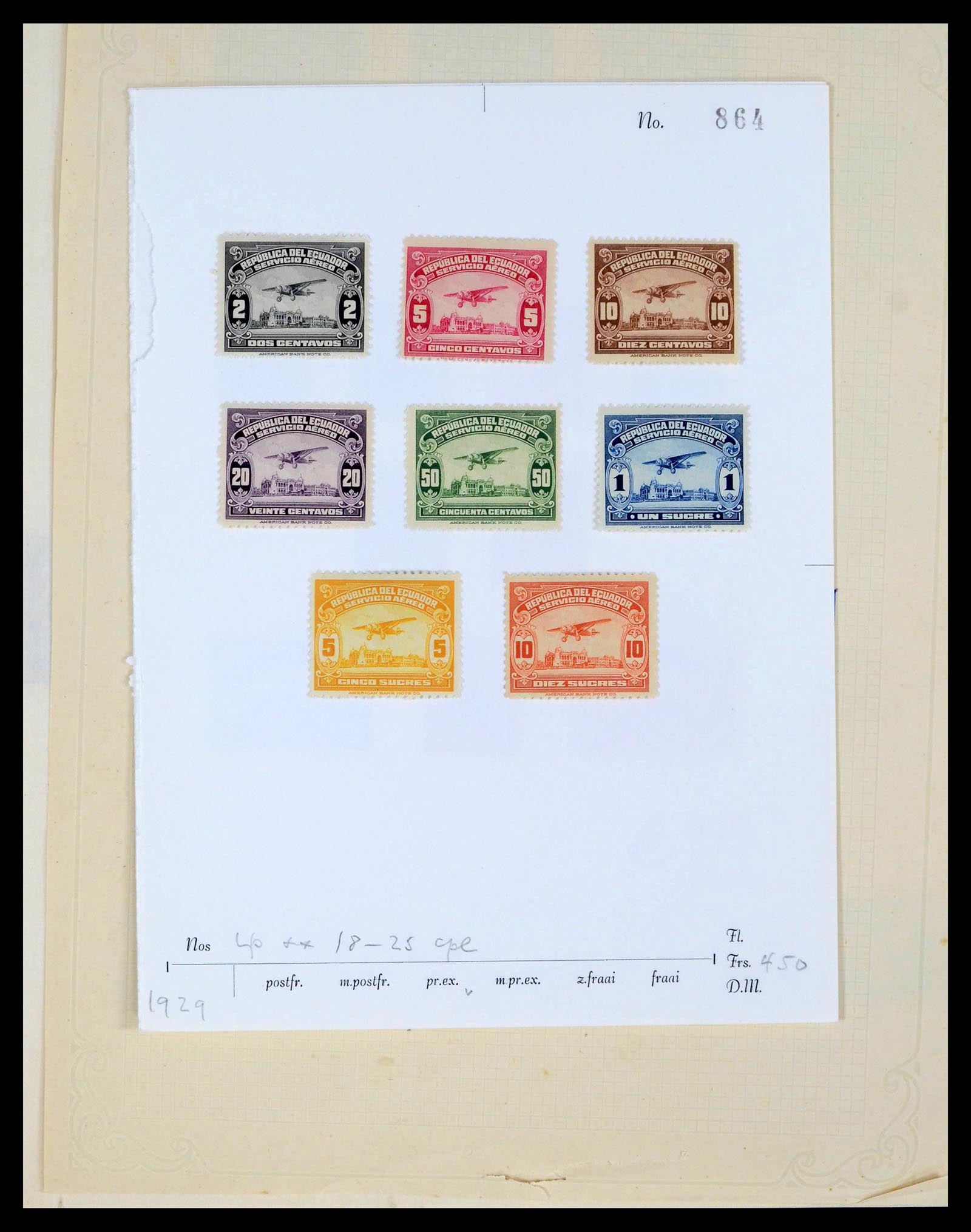 39456 0001 - Postzegelverzameling 39456 Ecuador 1865-1960.