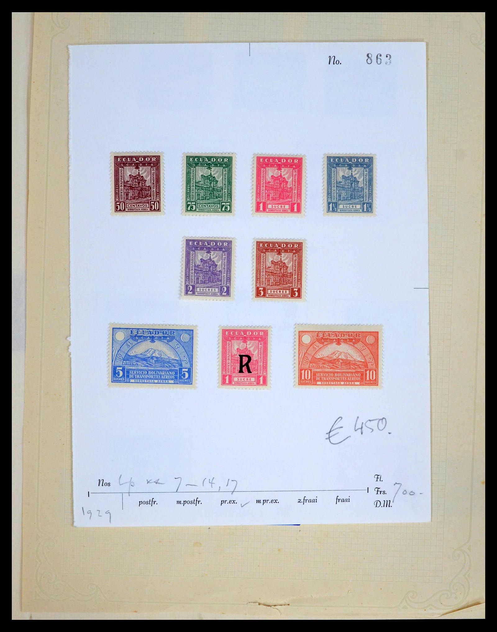 39456 0002 - Postzegelverzameling 39456 Ecuador 1865-1960.