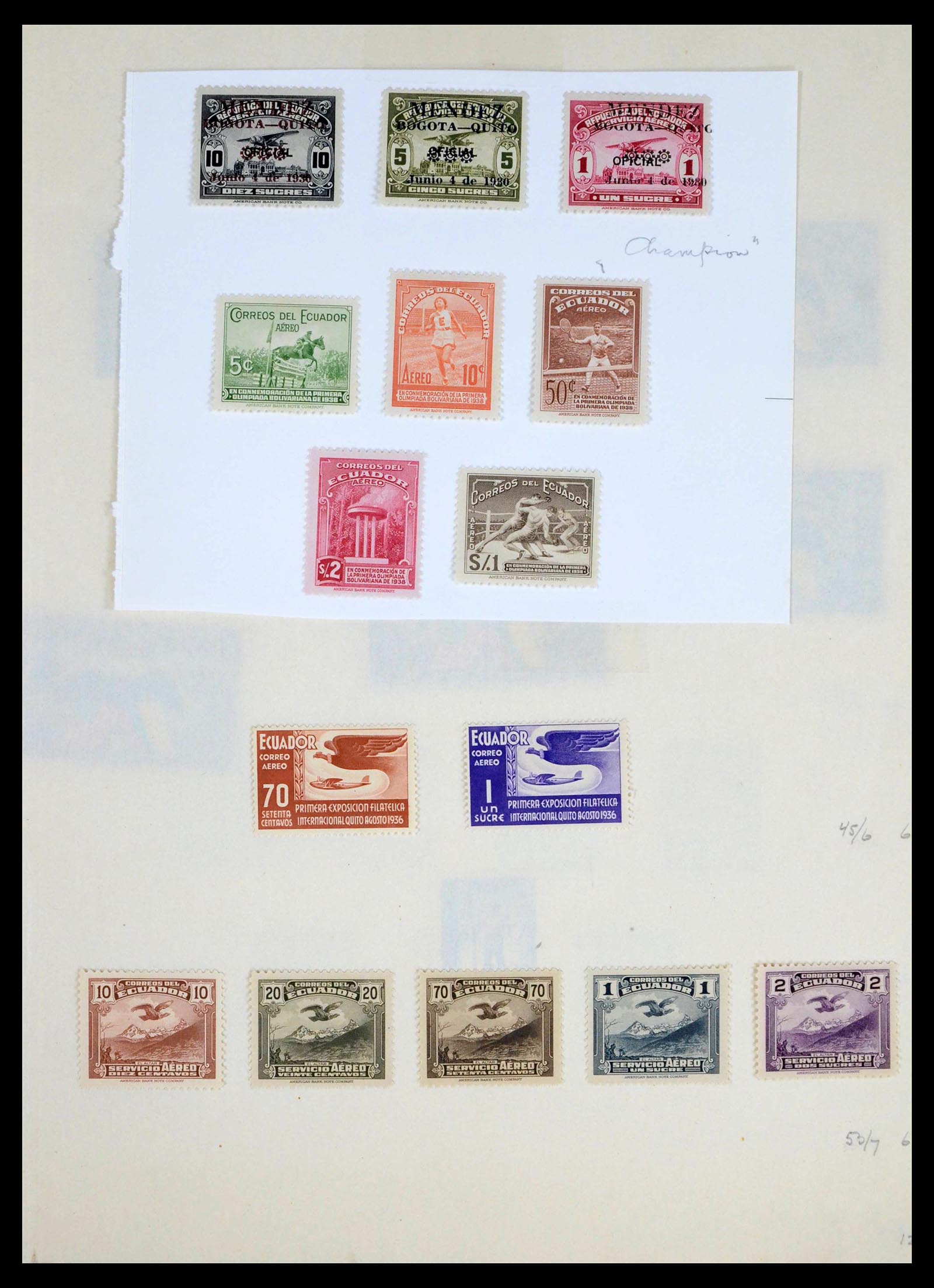 39456 0004 - Postzegelverzameling 39456 Ecuador 1865-1960.