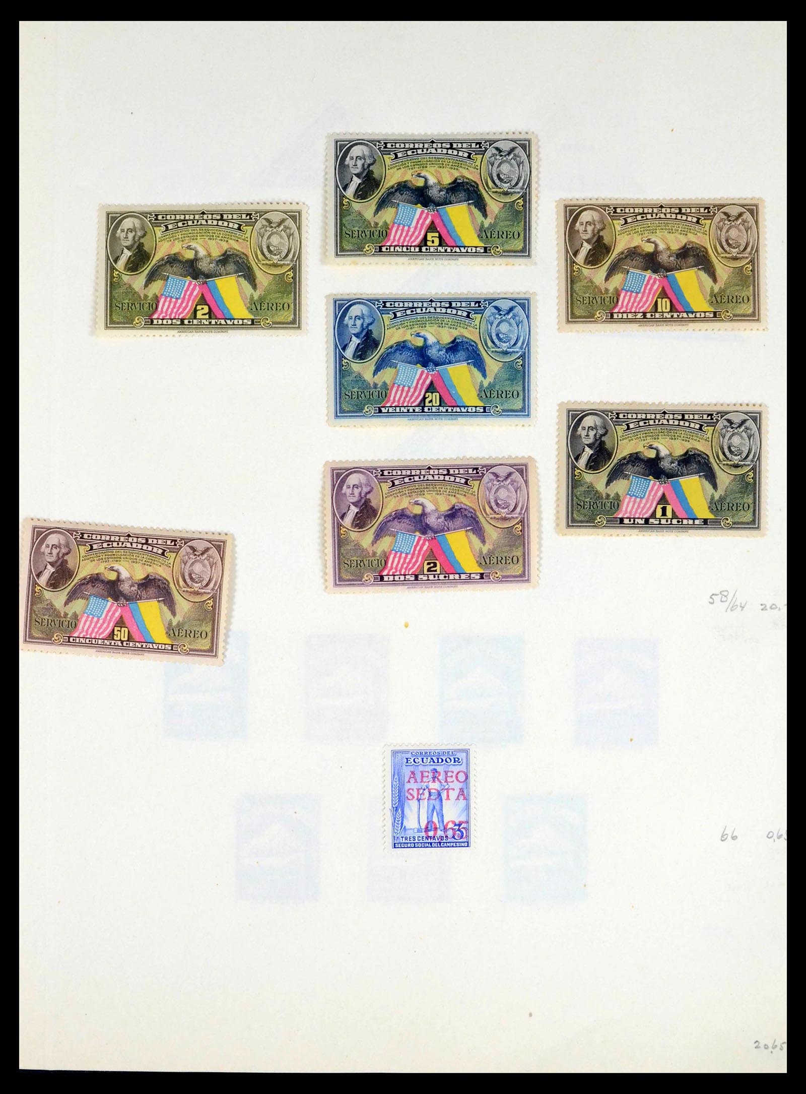 39456 0005 - Postzegelverzameling 39456 Ecuador 1865-1960.