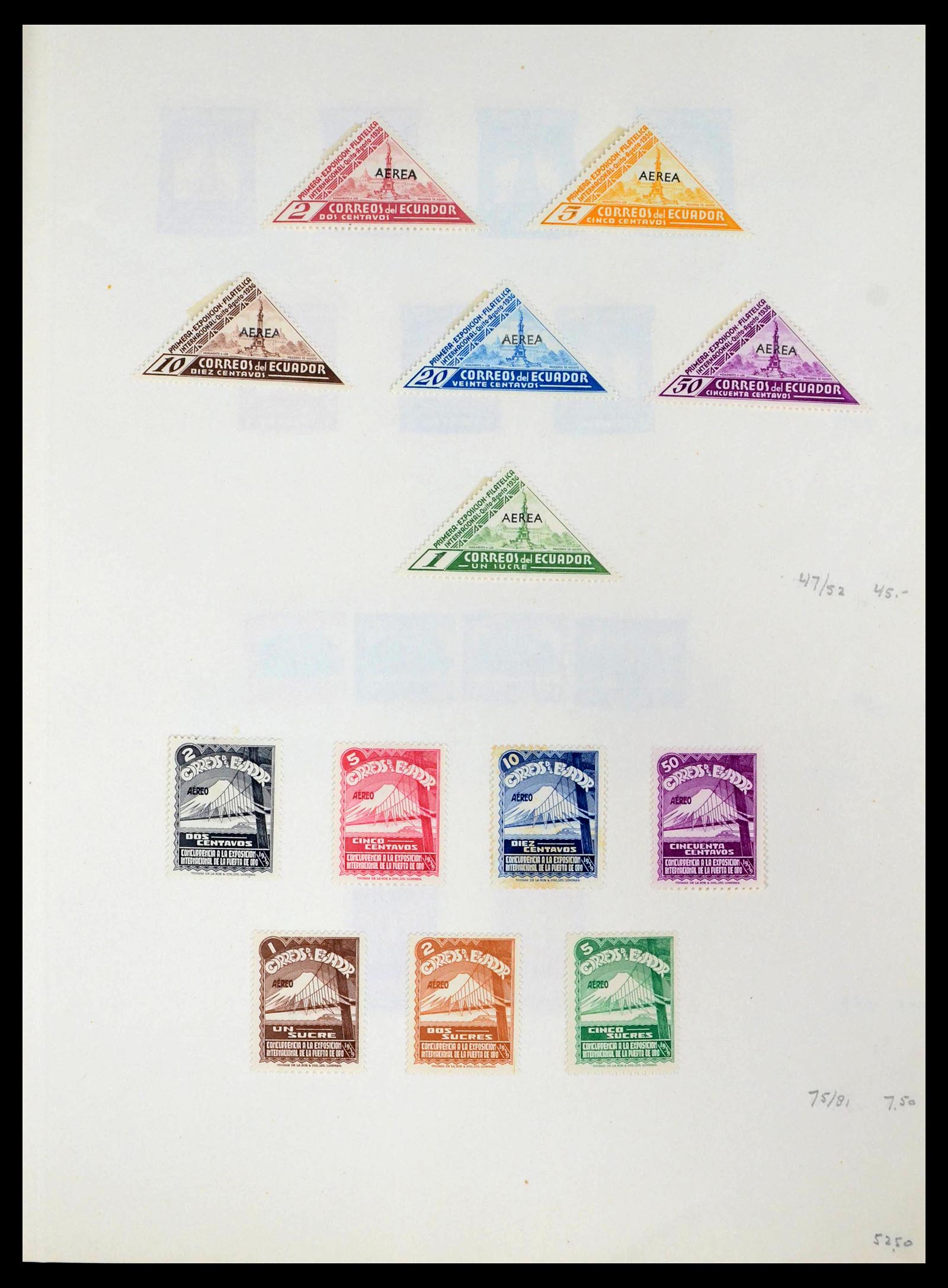 39456 0006 - Postzegelverzameling 39456 Ecuador 1865-1960.