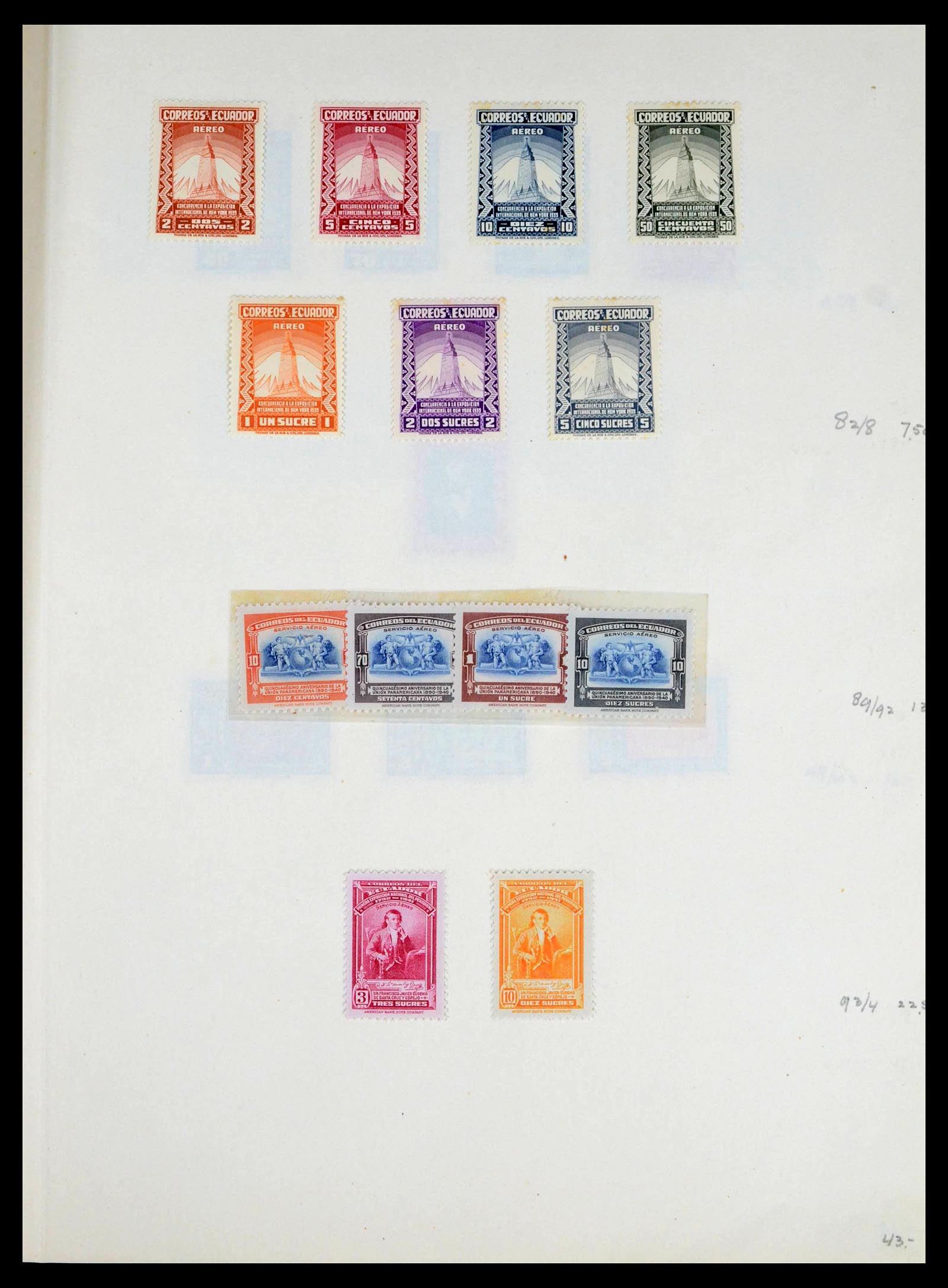 39456 0007 - Postzegelverzameling 39456 Ecuador 1865-1960.