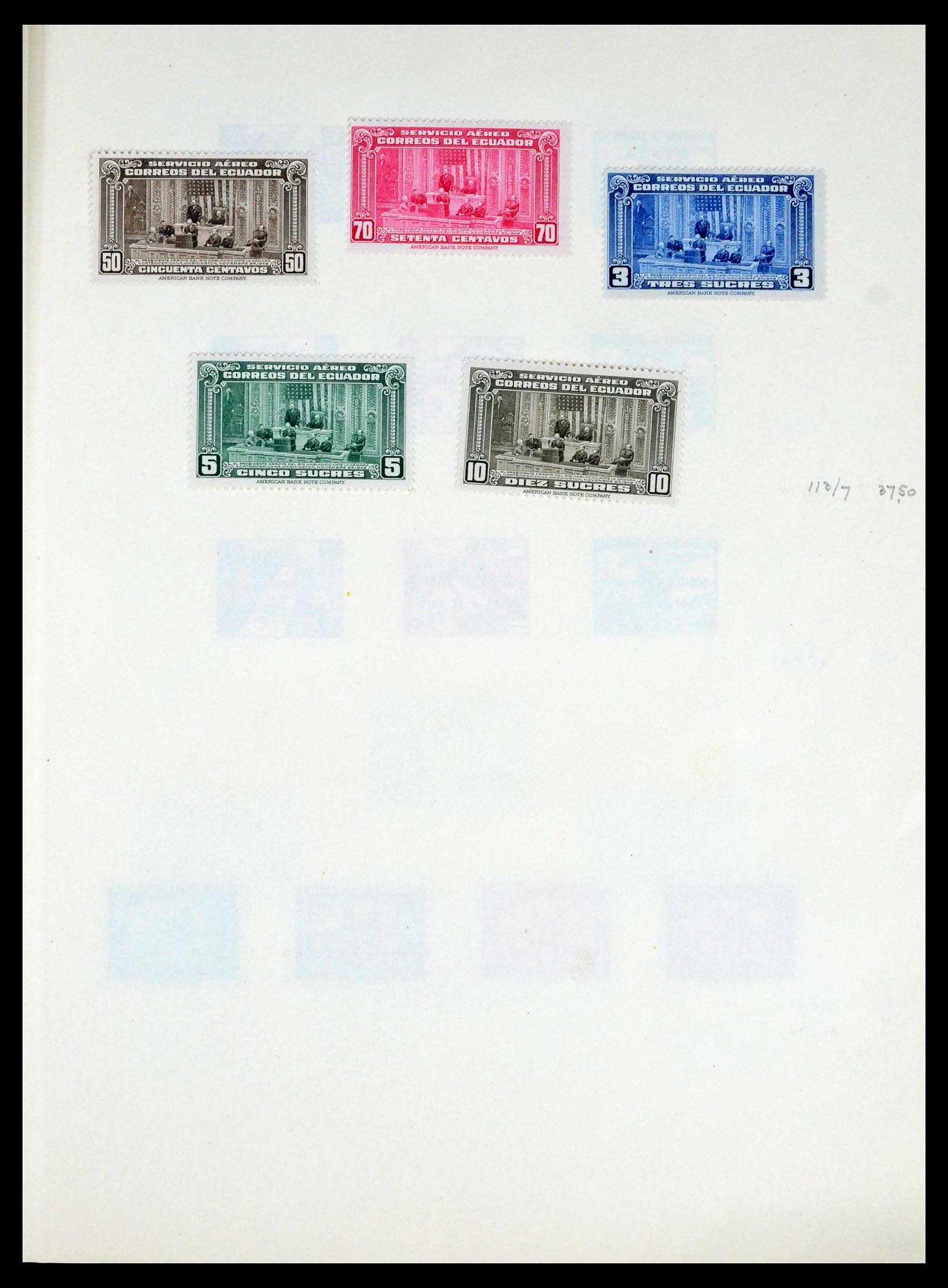 39456 0009 - Postzegelverzameling 39456 Ecuador 1865-1960.