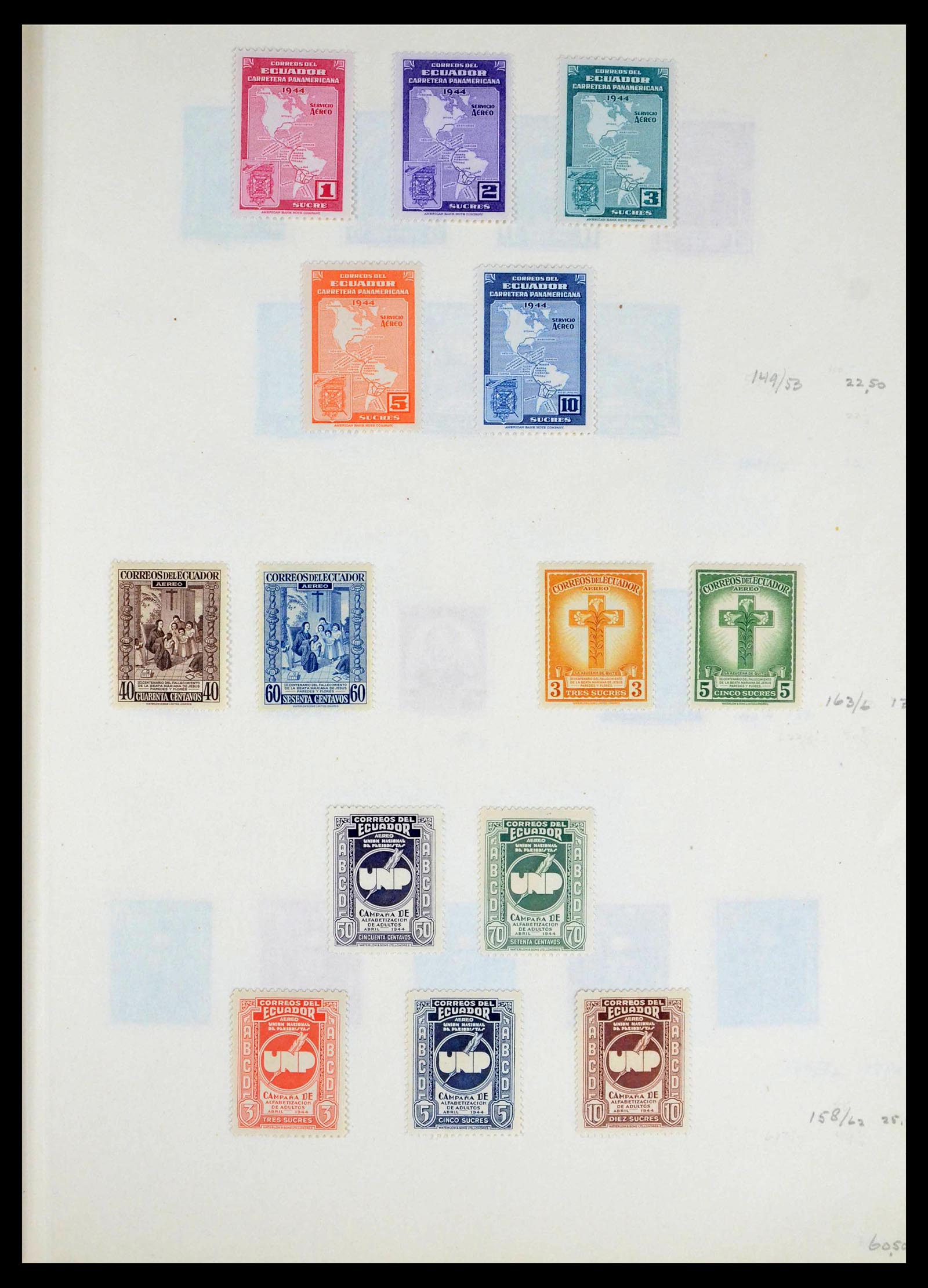 39456 0013 - Postzegelverzameling 39456 Ecuador 1865-1960.