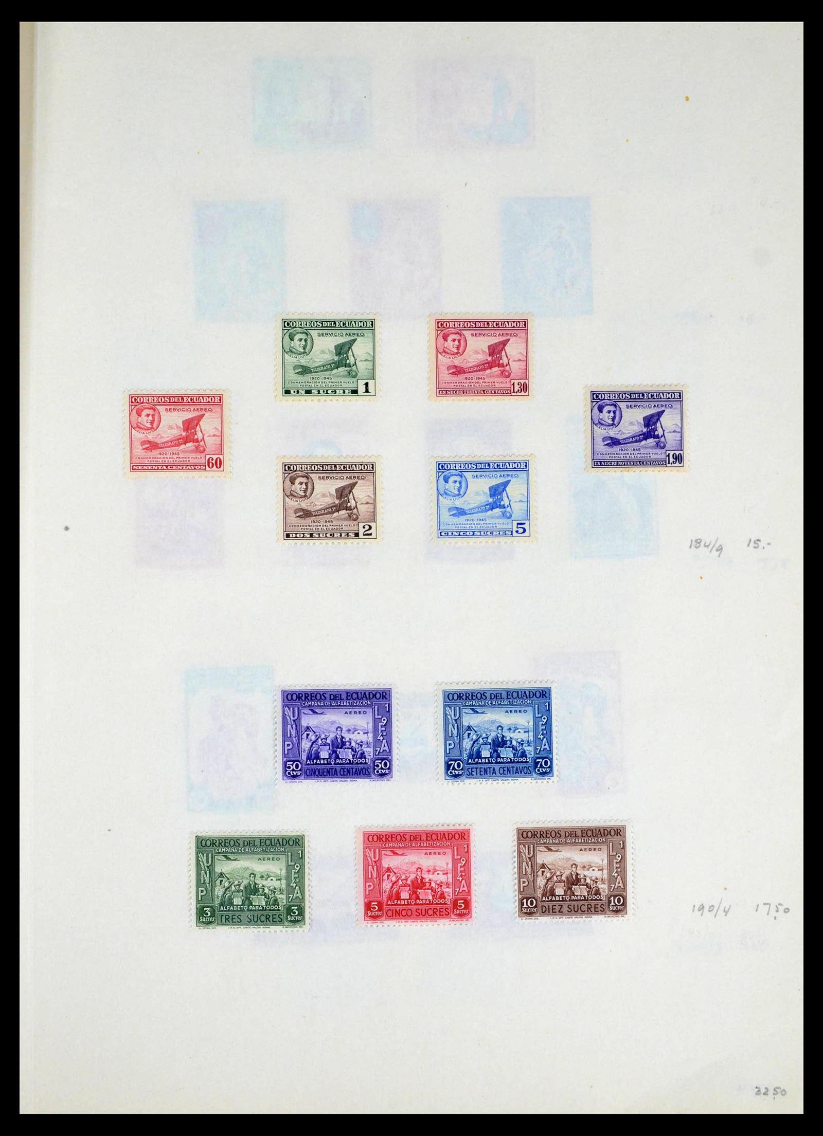 39456 0015 - Postzegelverzameling 39456 Ecuador 1865-1960.