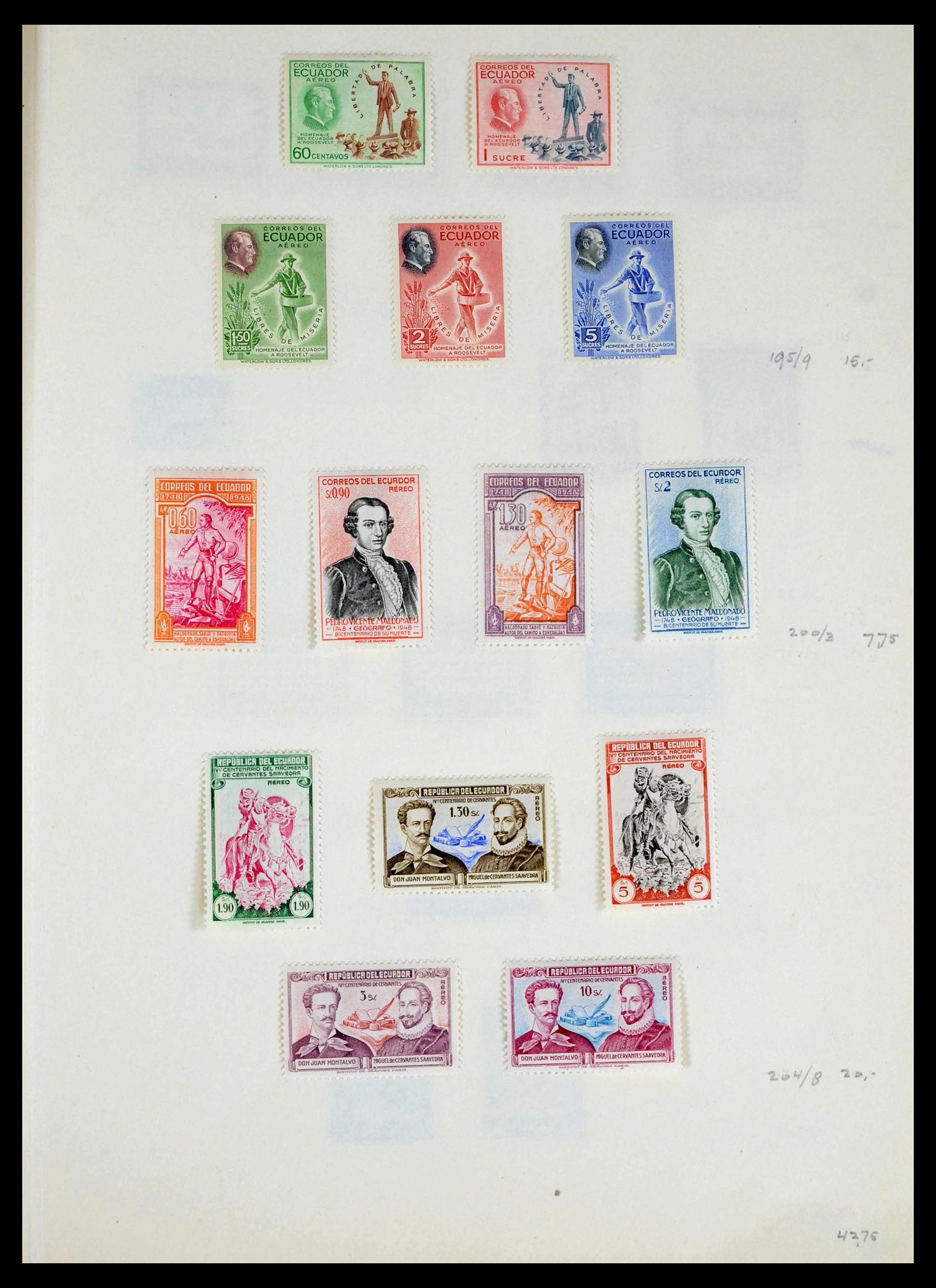 39456 0016 - Postzegelverzameling 39456 Ecuador 1865-1960.