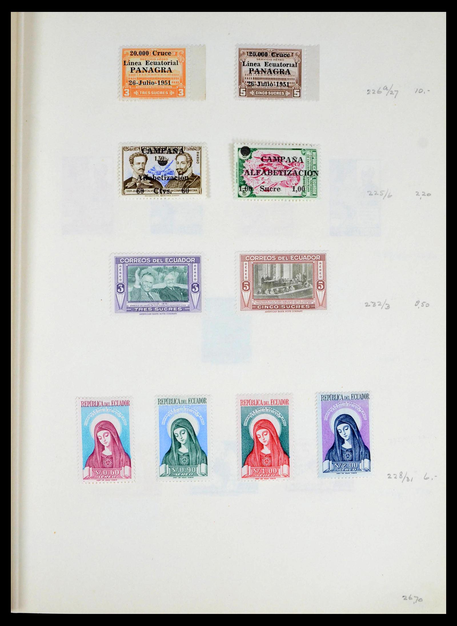 39456 0018 - Postzegelverzameling 39456 Ecuador 1865-1960.