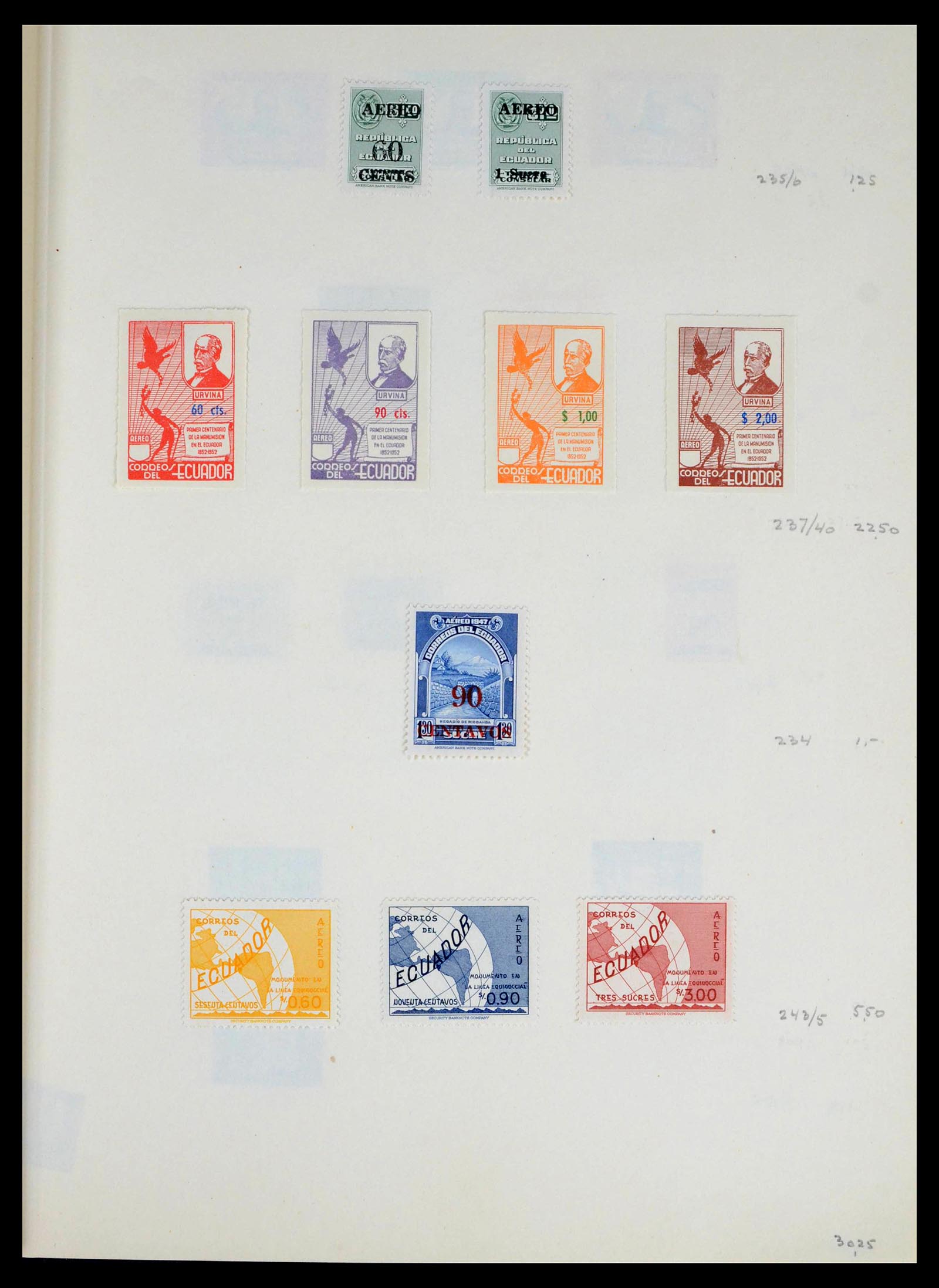 39456 0019 - Postzegelverzameling 39456 Ecuador 1865-1960.