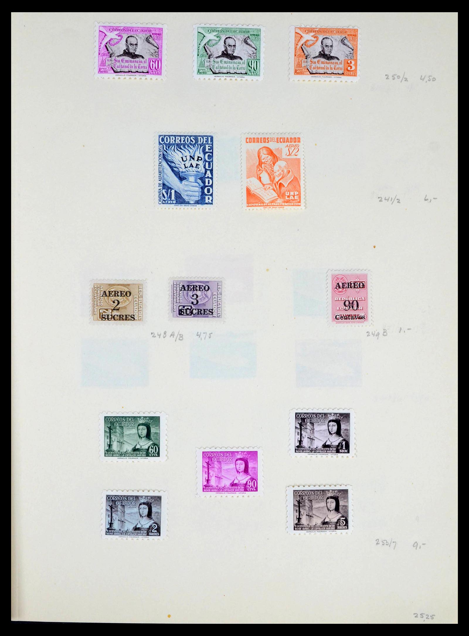 39456 0020 - Postzegelverzameling 39456 Ecuador 1865-1960.