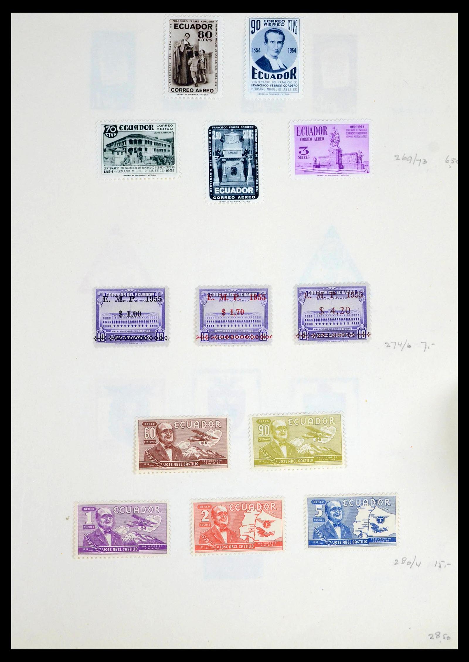 39456 0022 - Postzegelverzameling 39456 Ecuador 1865-1960.