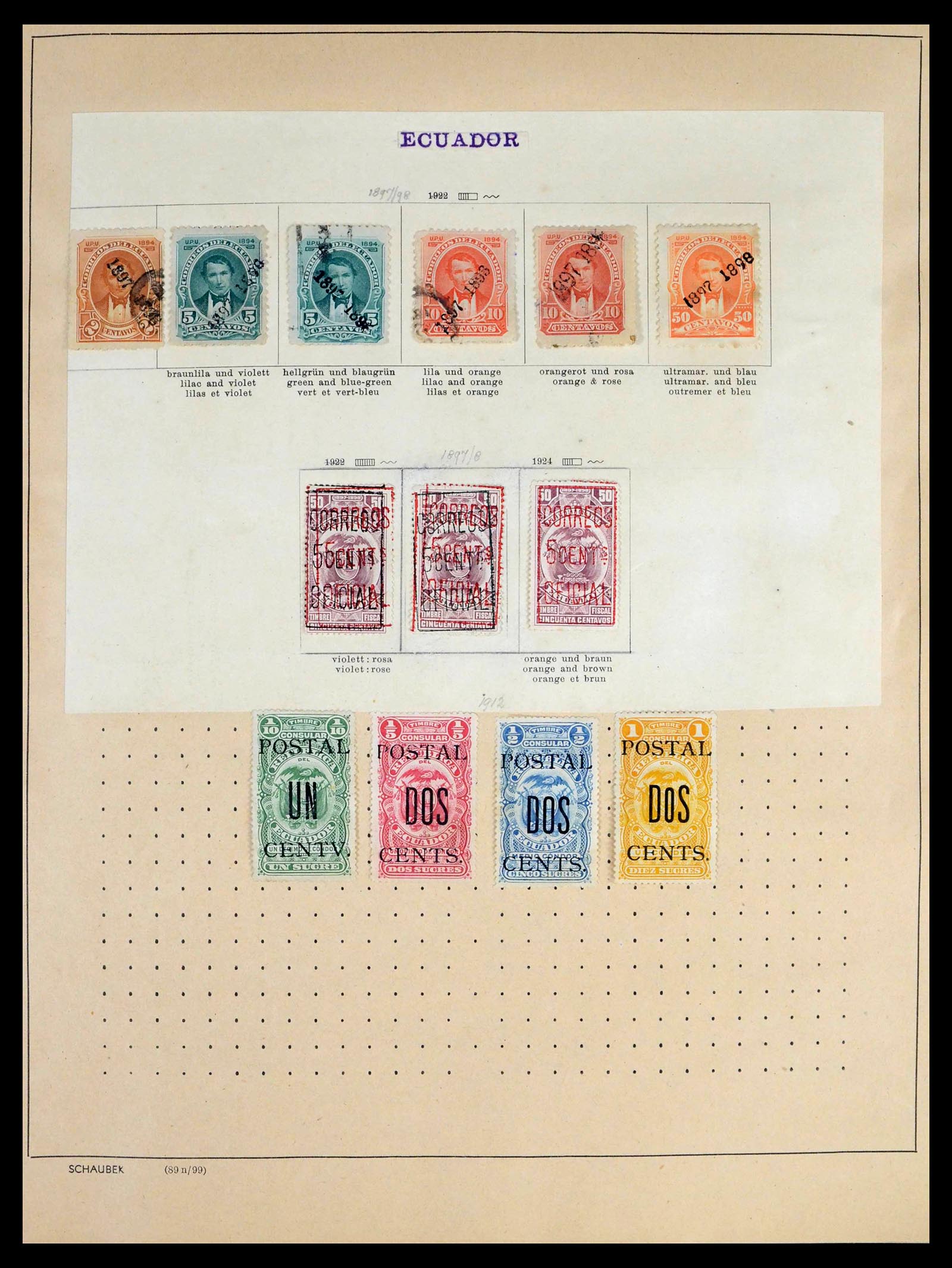 39456 0030 - Postzegelverzameling 39456 Ecuador 1865-1960.