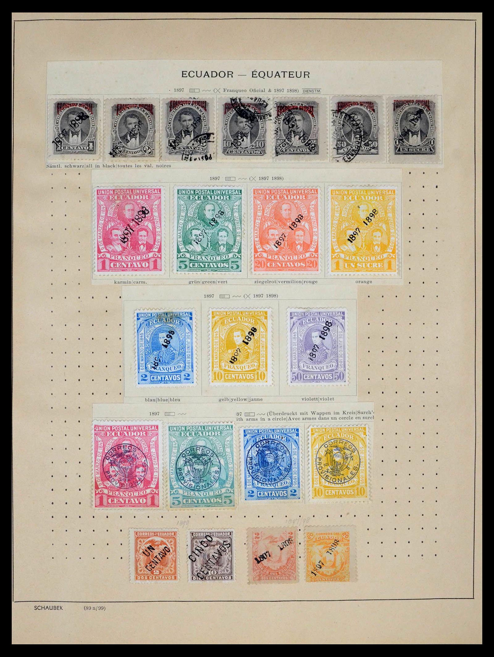 39456 0033 - Postzegelverzameling 39456 Ecuador 1865-1960.