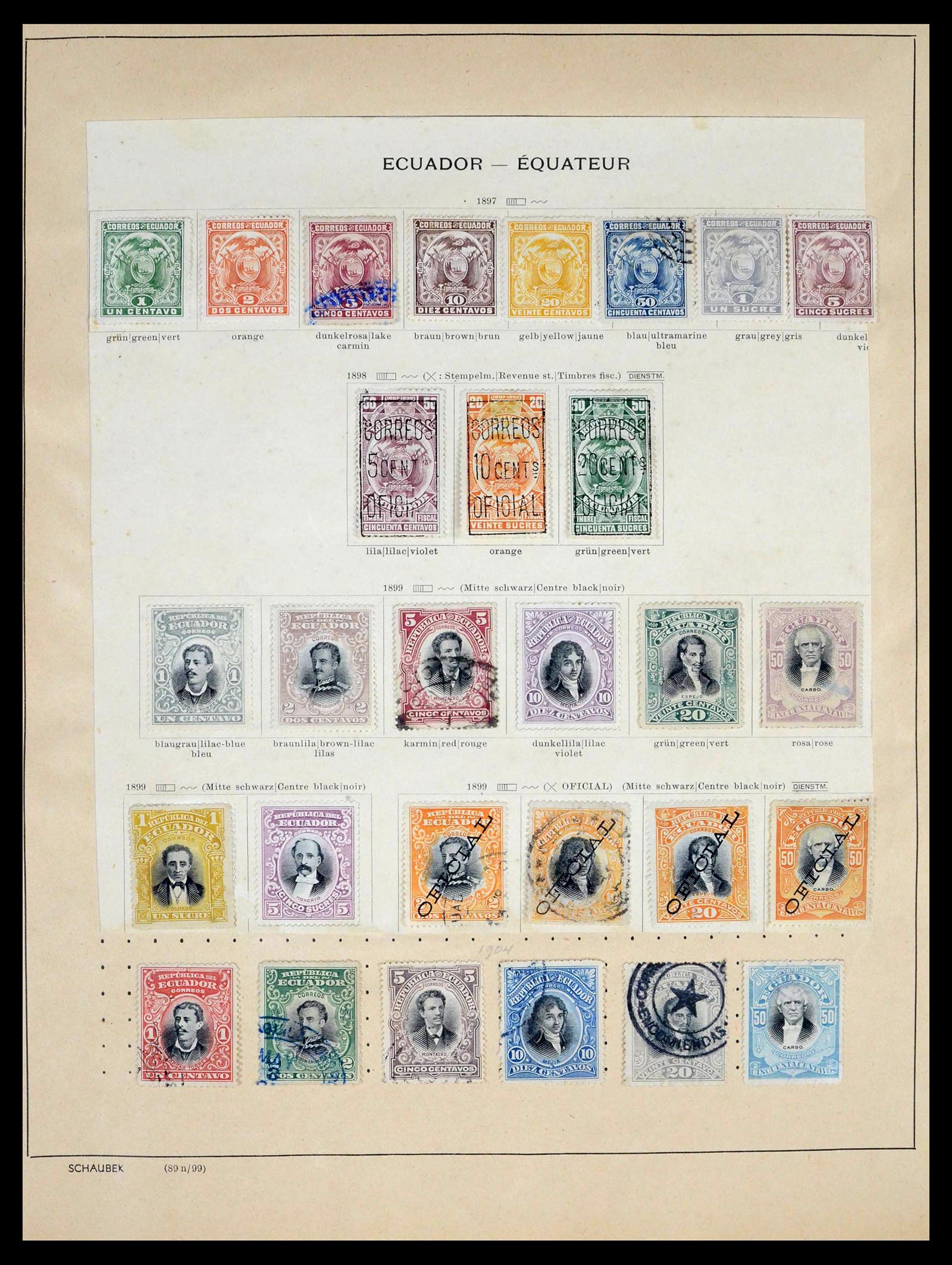 39456 0034 - Postzegelverzameling 39456 Ecuador 1865-1960.