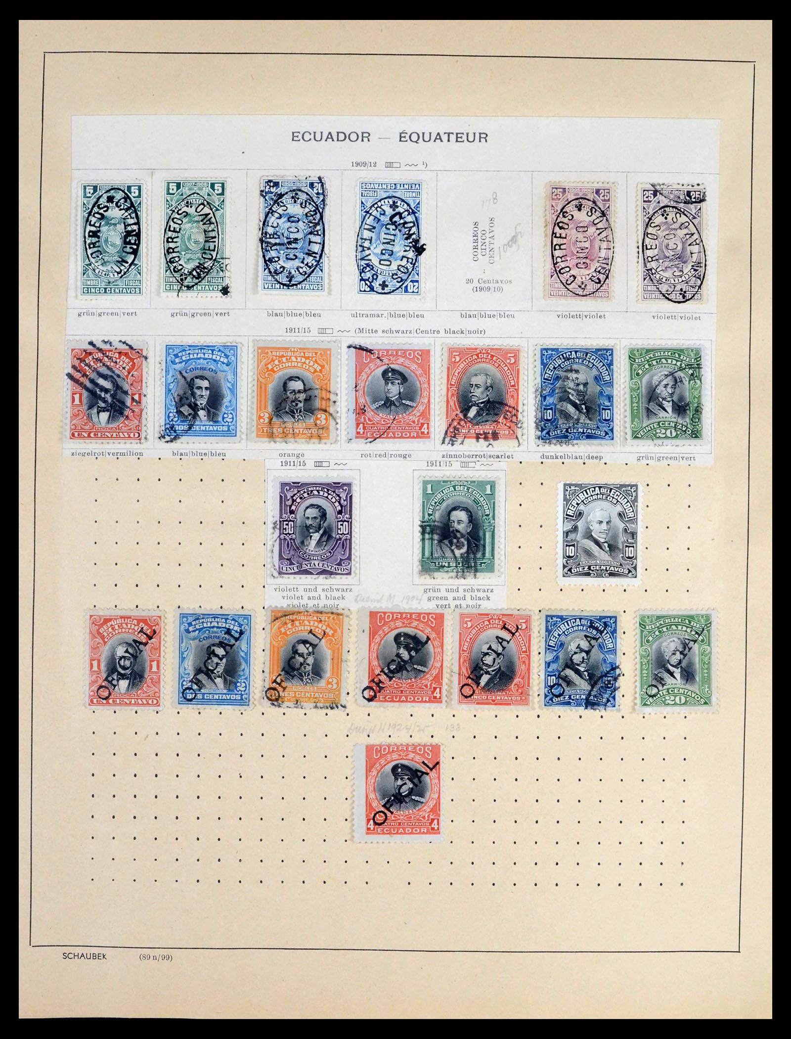 39456 0038 - Postzegelverzameling 39456 Ecuador 1865-1960.