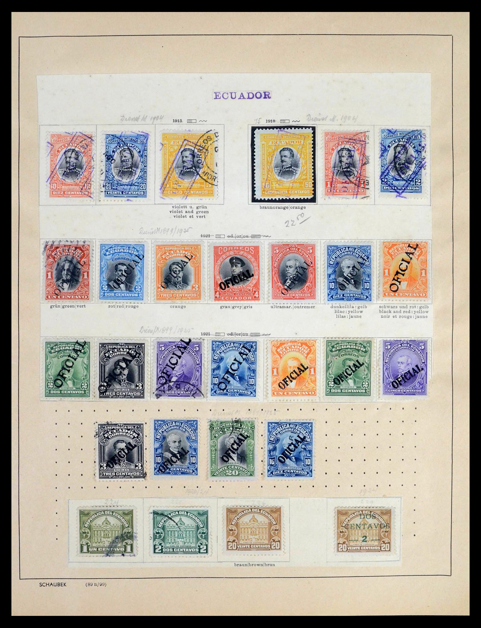 39456 0039 - Postzegelverzameling 39456 Ecuador 1865-1960.
