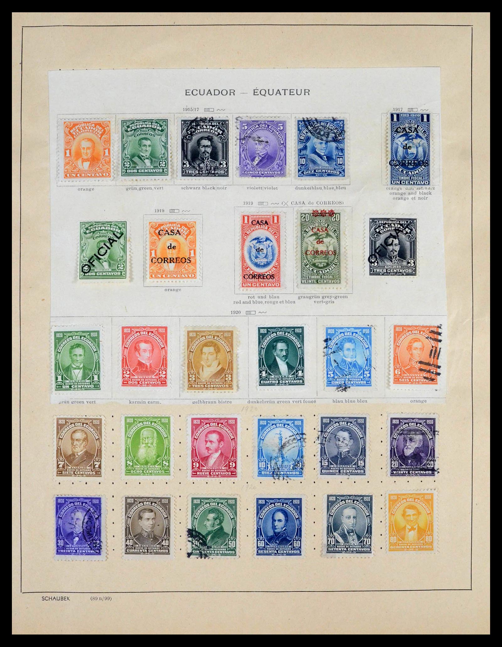 39456 0040 - Postzegelverzameling 39456 Ecuador 1865-1960.