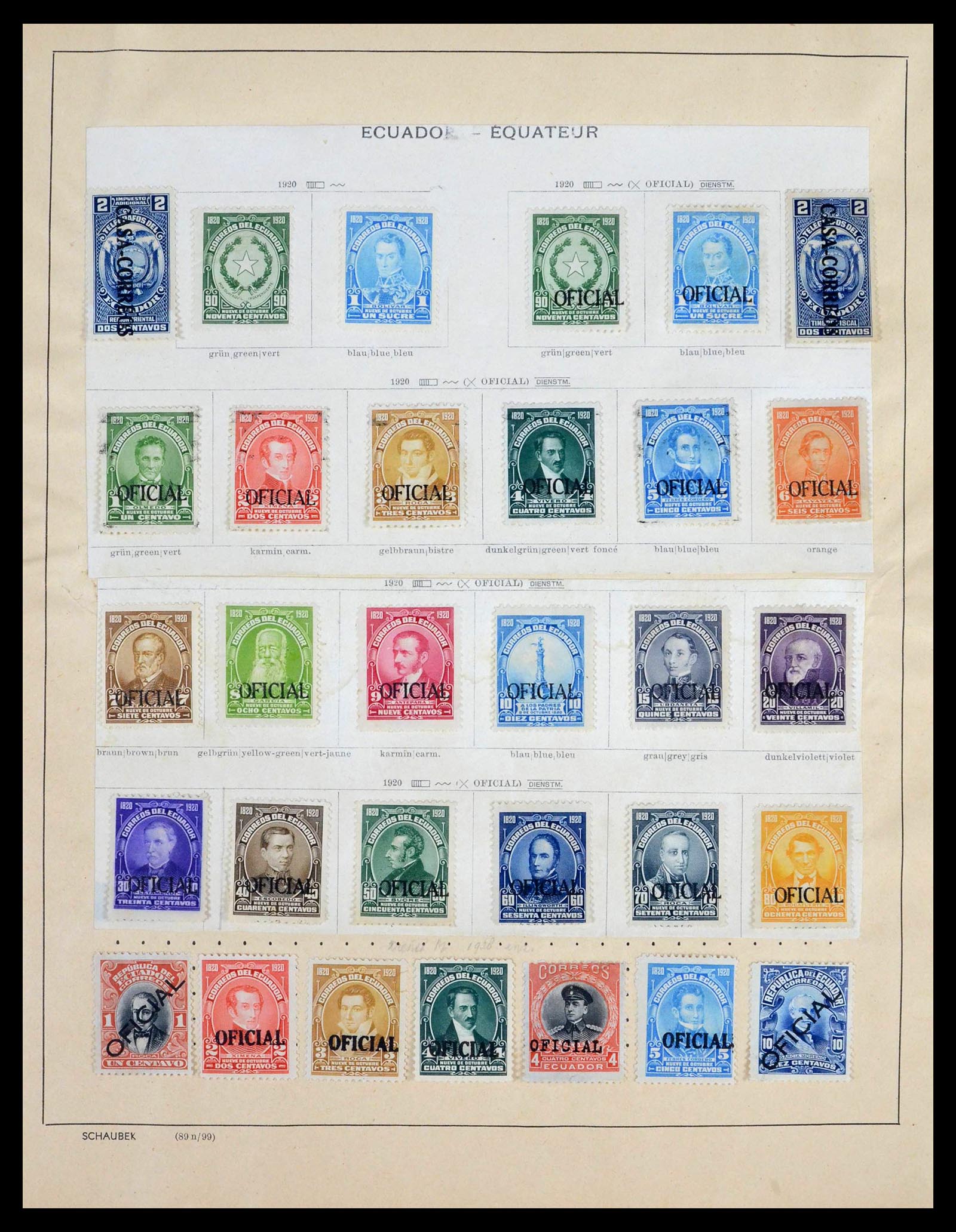 39456 0041 - Postzegelverzameling 39456 Ecuador 1865-1960.