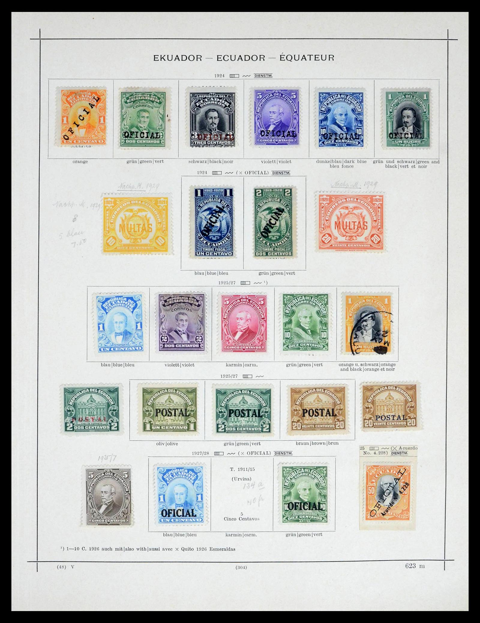 39456 0042 - Postzegelverzameling 39456 Ecuador 1865-1960.