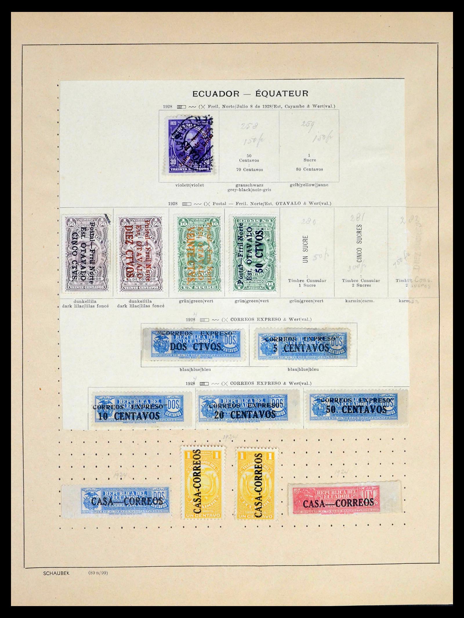 39456 0044 - Postzegelverzameling 39456 Ecuador 1865-1960.