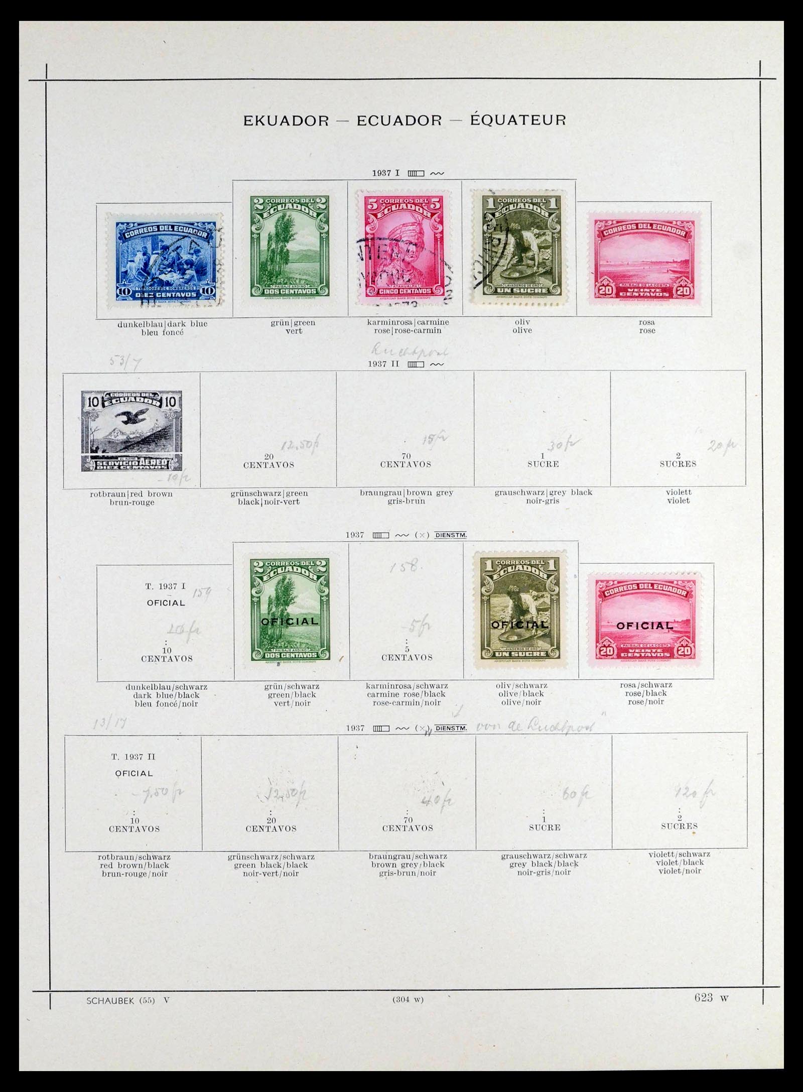 39456 0050 - Postzegelverzameling 39456 Ecuador 1865-1960.