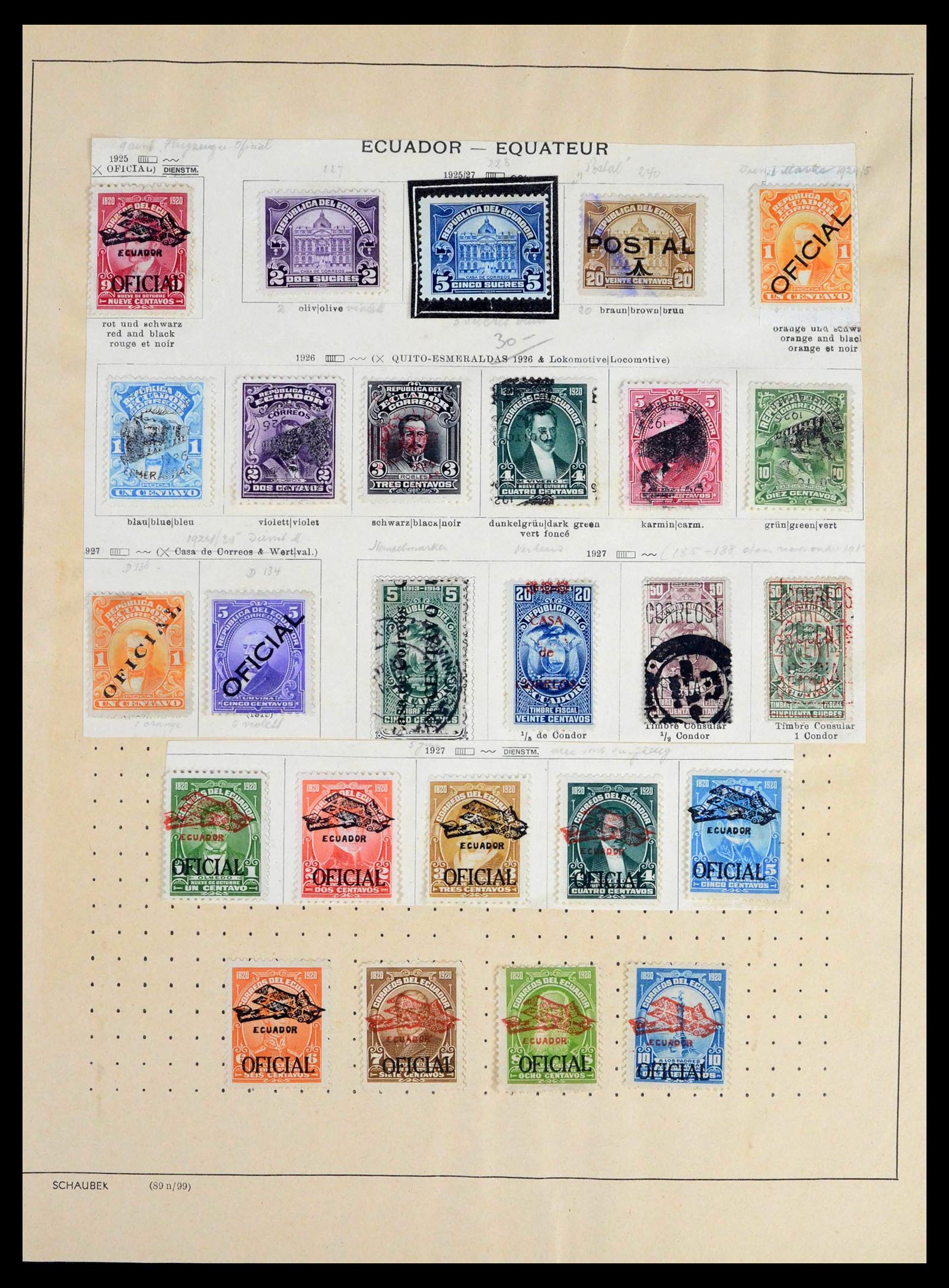 39456 0051 - Postzegelverzameling 39456 Ecuador 1865-1960.