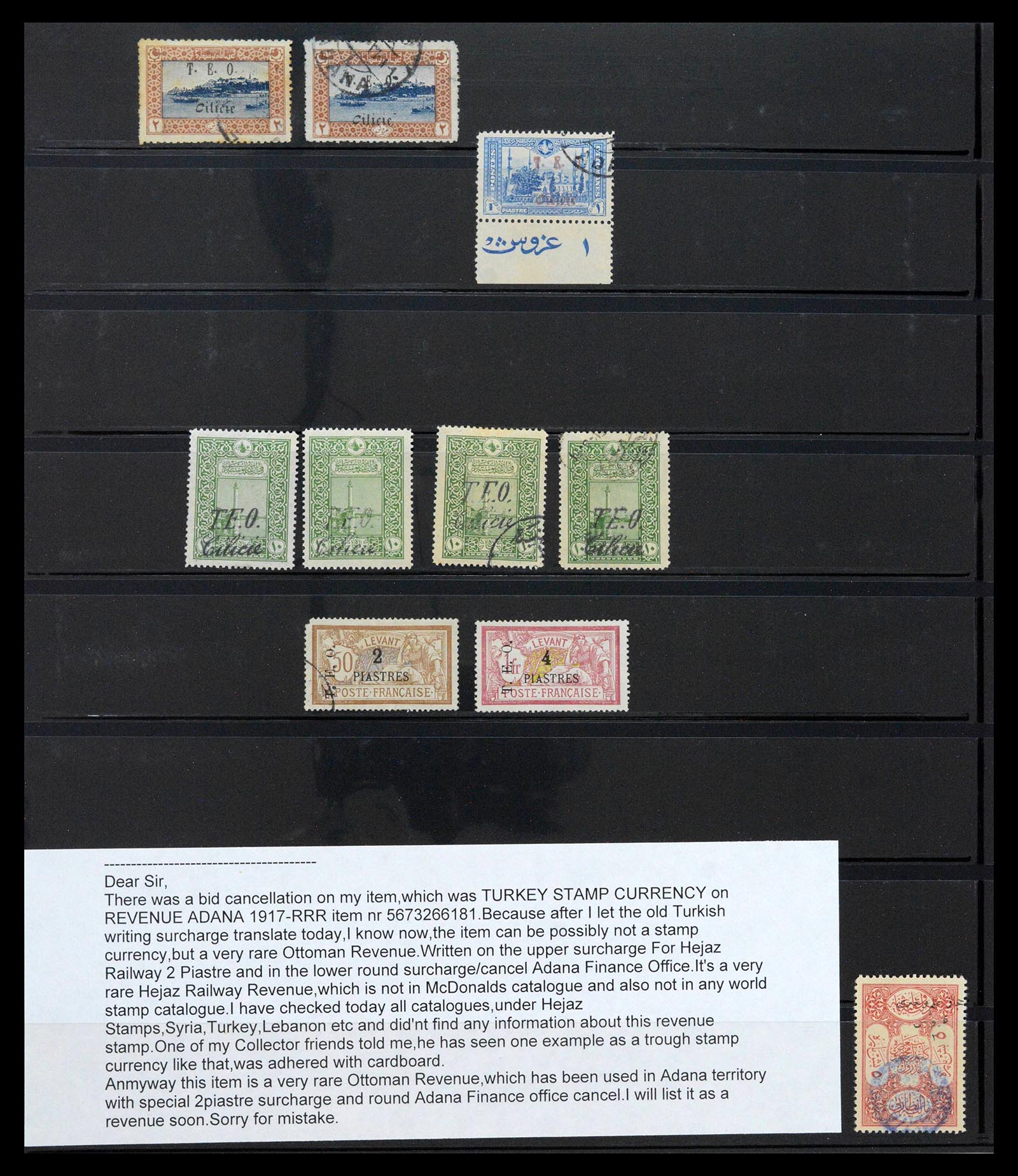 39457 0009 - Postzegelverzameling 39457 Cilicië 1919-1921.